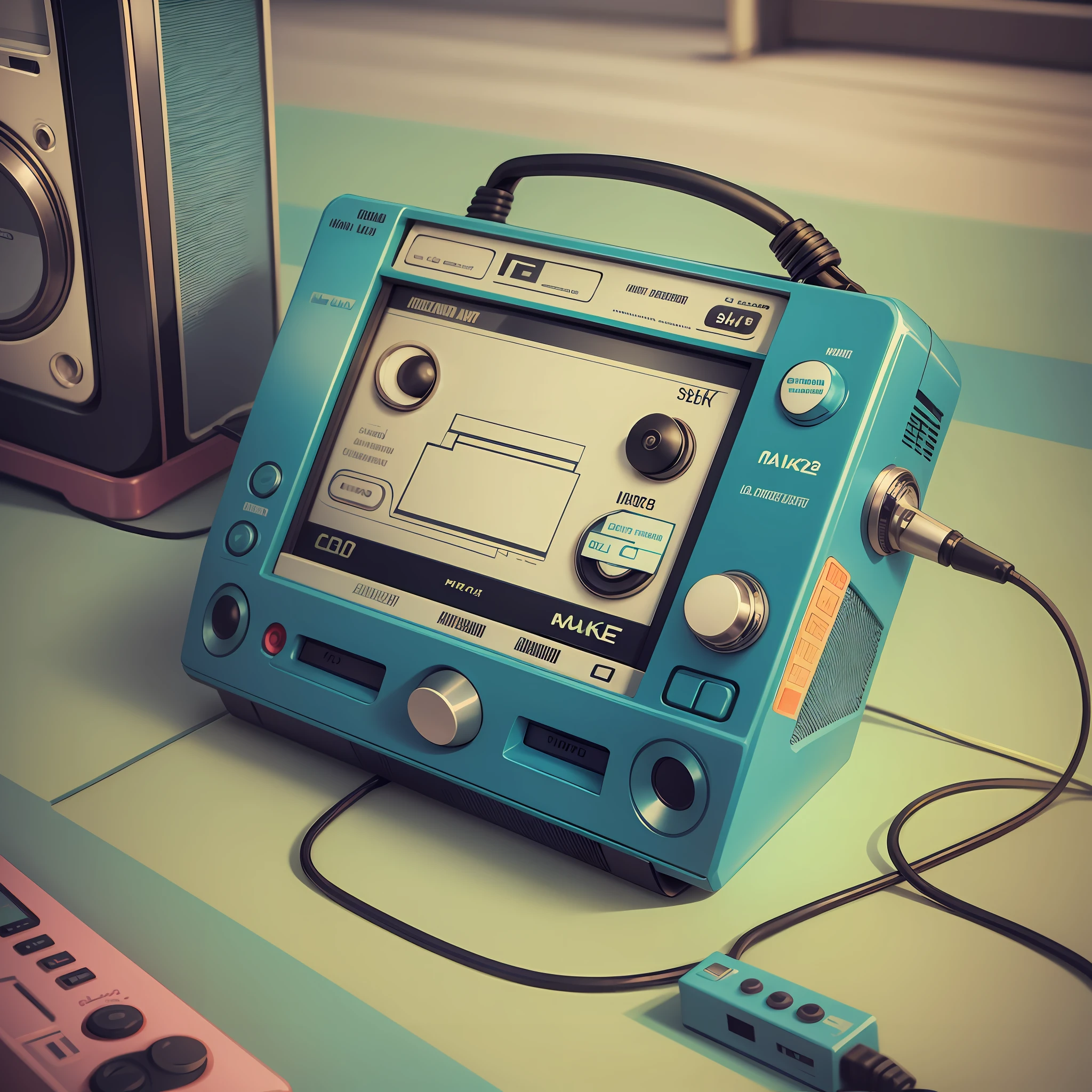 walkman, vintage, cartoon --auto --s2