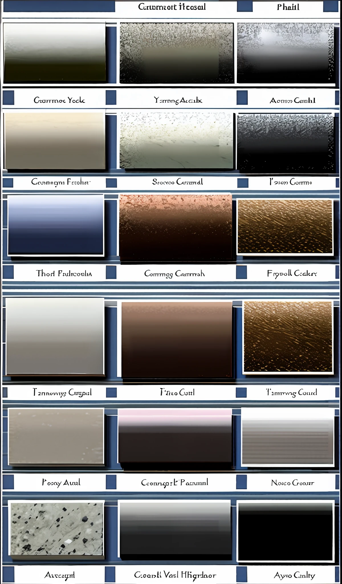 granite flooring template in various positions