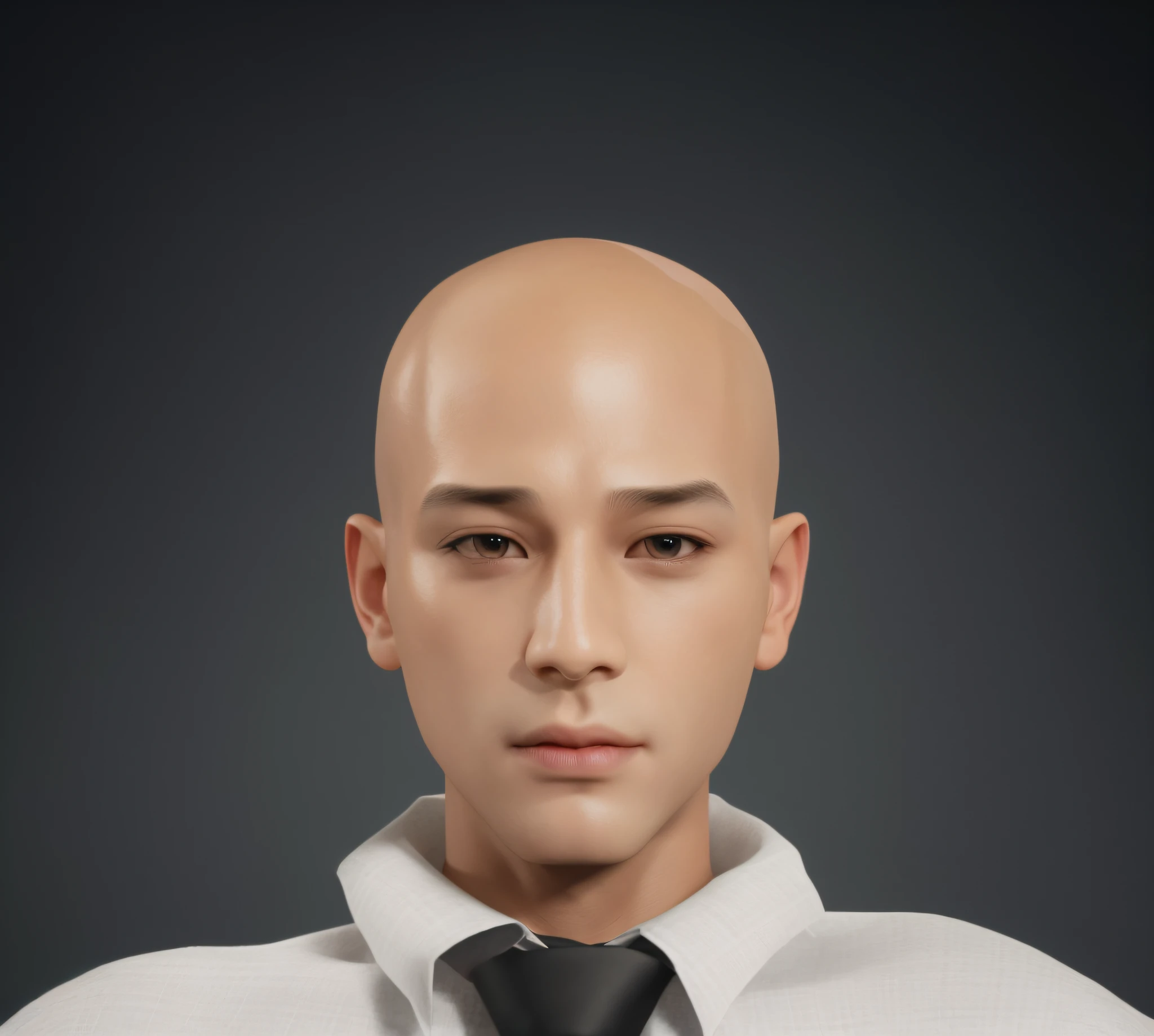 arafed man with a bald head and a tie on, human realistic face, human face realistic, realistic face and body hybrid, realistic person, realistic human face, with very highly detailed face, single realistic face, hyper realistic head, south korean male, accurate detailed face, ultra realistic face, 3d character realistic, real detailed face, realistic restored face, face realistic