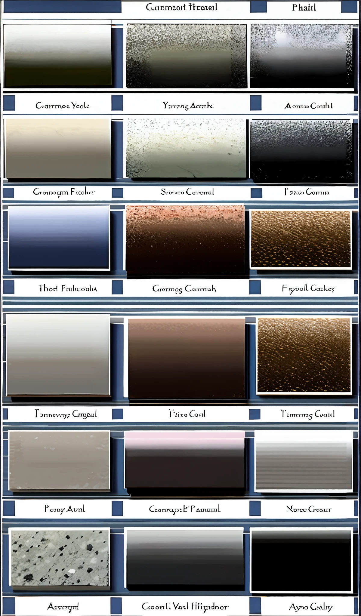 Granite floor formwork with varying locations: 1.4)