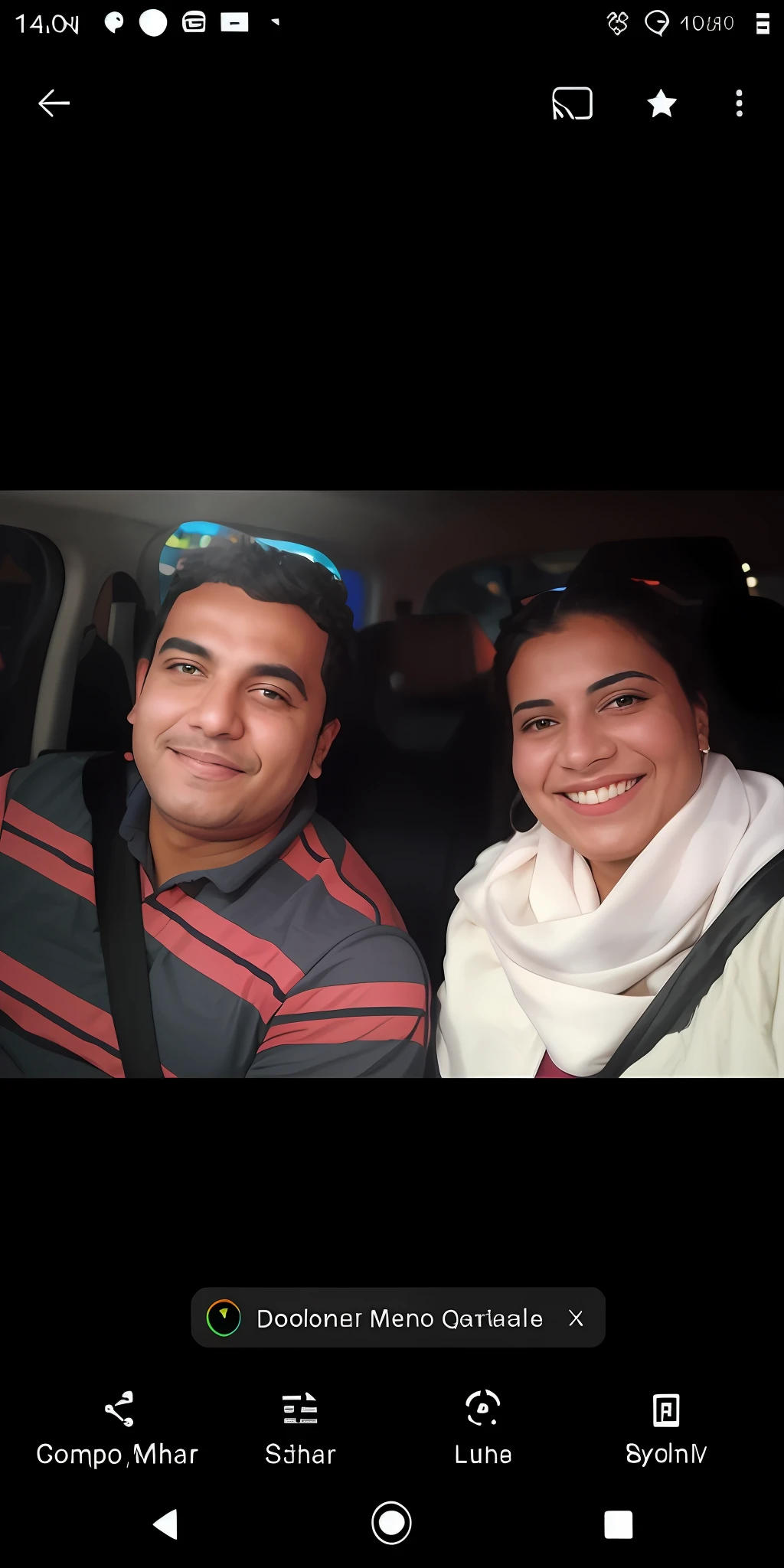 there are two people that are smiling for the camera, profile picture, in egypt, happy couple, photo taken in 2 0 2 0, carpool karaoke, profile pic, from egypt, from luxor, instagram photo, back to us, night!, vacation photo, in giza, by Nándor Katona, profile image, nigth, night shot