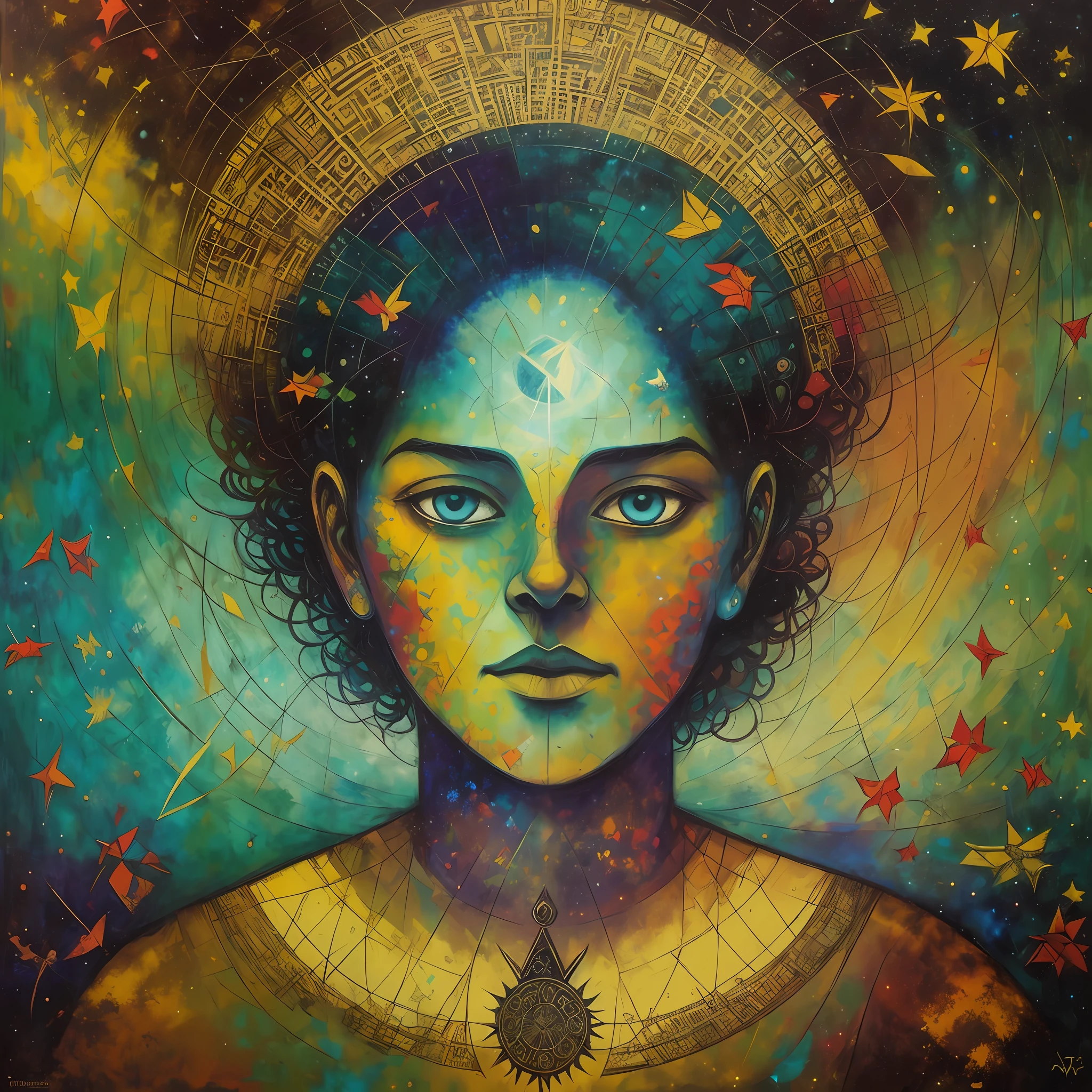 POVERTY - Abstract fantasy portrait in the style of Esao Andrews and Mordecai Ardon --auto --s2