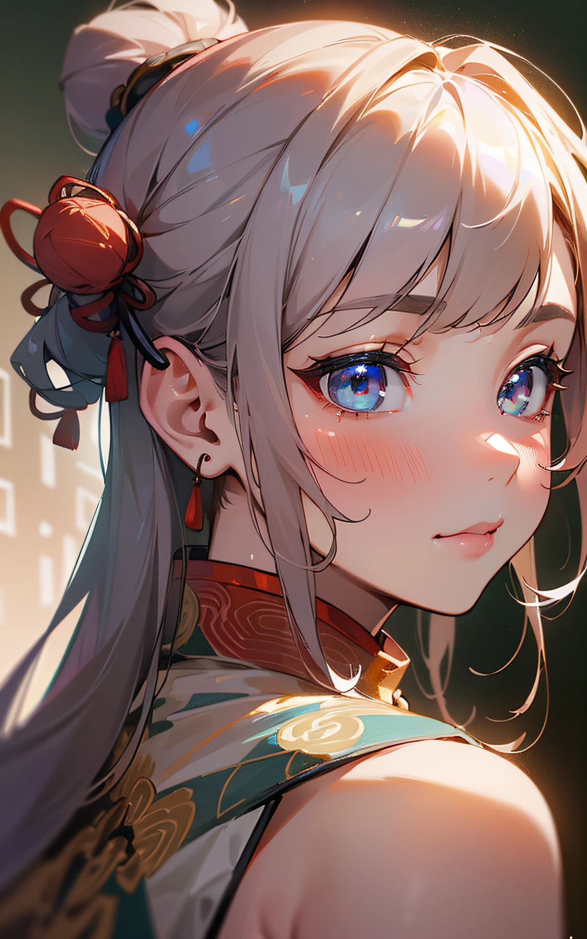 (Unity 16k Wallpaper, Masterpiece, Best Quality, Ultra-Detailed, Extremely Detailed CG, Caustics, Cinematic Lighting, Detailed, Beautiful Detailed Eyes, NSFW:2.0, 1girl, Curby), Ultra High Resolution, Fine skin, (cute: 1.2), (-yeld gi, ((Chinese clothes: 1.2)), ((Fine background writing, saturated, strong light, sexy Chinese clothes)),