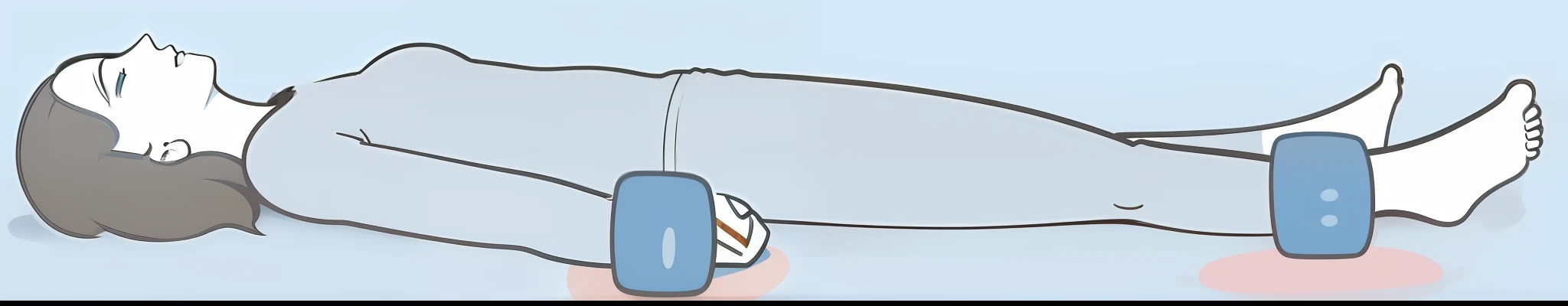 Cartoon of woman lying on stomach with her feet on the ground and hooked nose and square chin, simple illustration, square jawline, square nose, flat illustration, nose pointing upwards, long nose --auto --s2