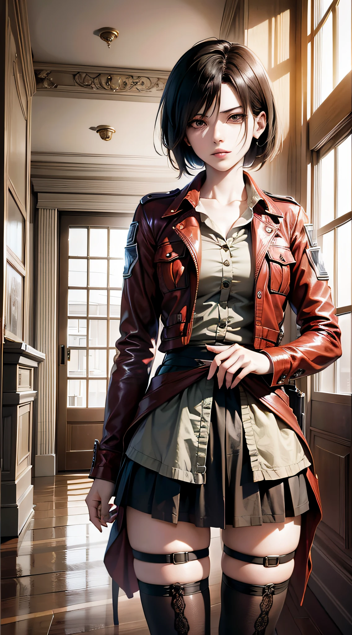 Shingeki no kiojin, Mikasa, realista, 4k, HDR, Full HD, HDR
