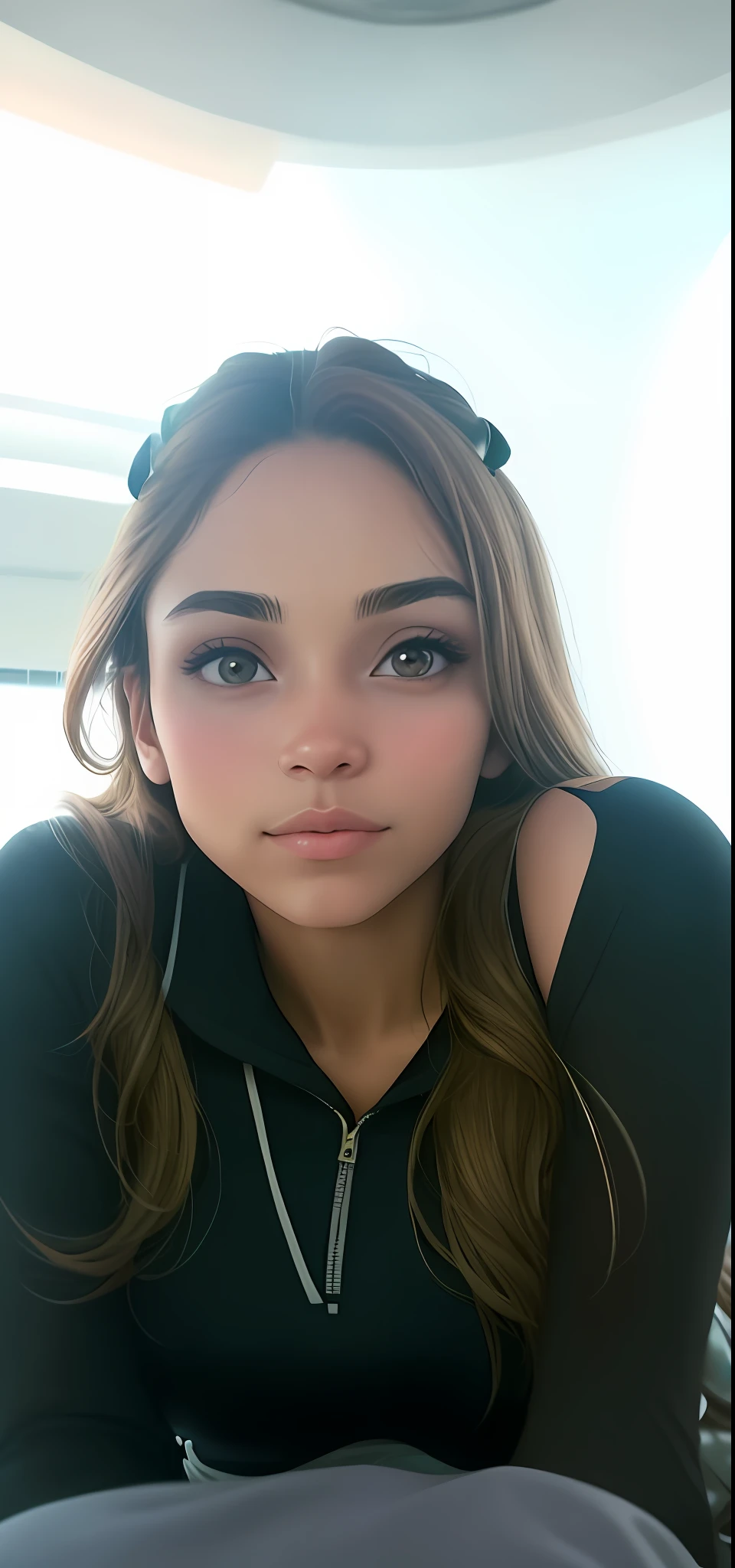 Creates an avatar ,with the face of the photo and with arm in excellent quality caramel brown eyes Sensual mouth and breasts well motellado,in legs of a person of 1.66 height in excellent quality