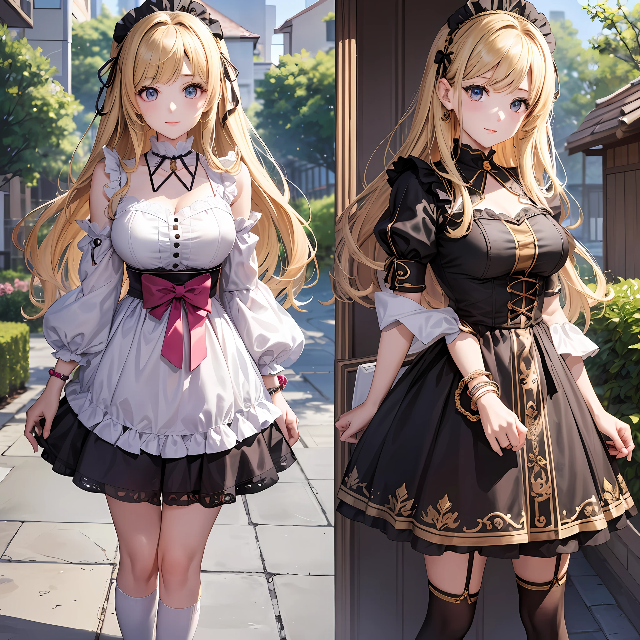 Marin Kitagawa is a character from the manga "My Dress Up Darling" by Shinichi Fukuda. She is a student at Ouka High School and has a unique appearance. Marin is often described as pretty and attractive. She has long, straight hair that is made in a soft shade, perhaps blonde or light brown. Her hair reaches her shoulders or even a little longer. She often wears a cute hairstyle with various accessories such as hair clips or ribbons. Her face is characteristic with large, expressive eyes, usually accentuated with mascara and a hint of eye shadow. Your eye color may vary depending on the drawings and panels. She has a soft nose and fuller lips, which are often in a natural shade. Marin's clothing style is very individual and shows her love for creating costumes. She is known for wearing imaginative and elaborate cosplays or maid outfits. Their outfits are often colorful and detailed. She may also wear accessories such as necklaces, bracelets, or rings to complete her look. In terms of her height and stature, this can vary depending on how she is portrayed, but she is often depicted as petite and slender. Their posture is usually confident and elegant. It is important to note that the description of the appearance of characters in manga and anime can often be interpreted differently, since different artists have their own styles. Therefore, the details of Marin Kitagawa's appearance may vary slightly depending on the artist and panels