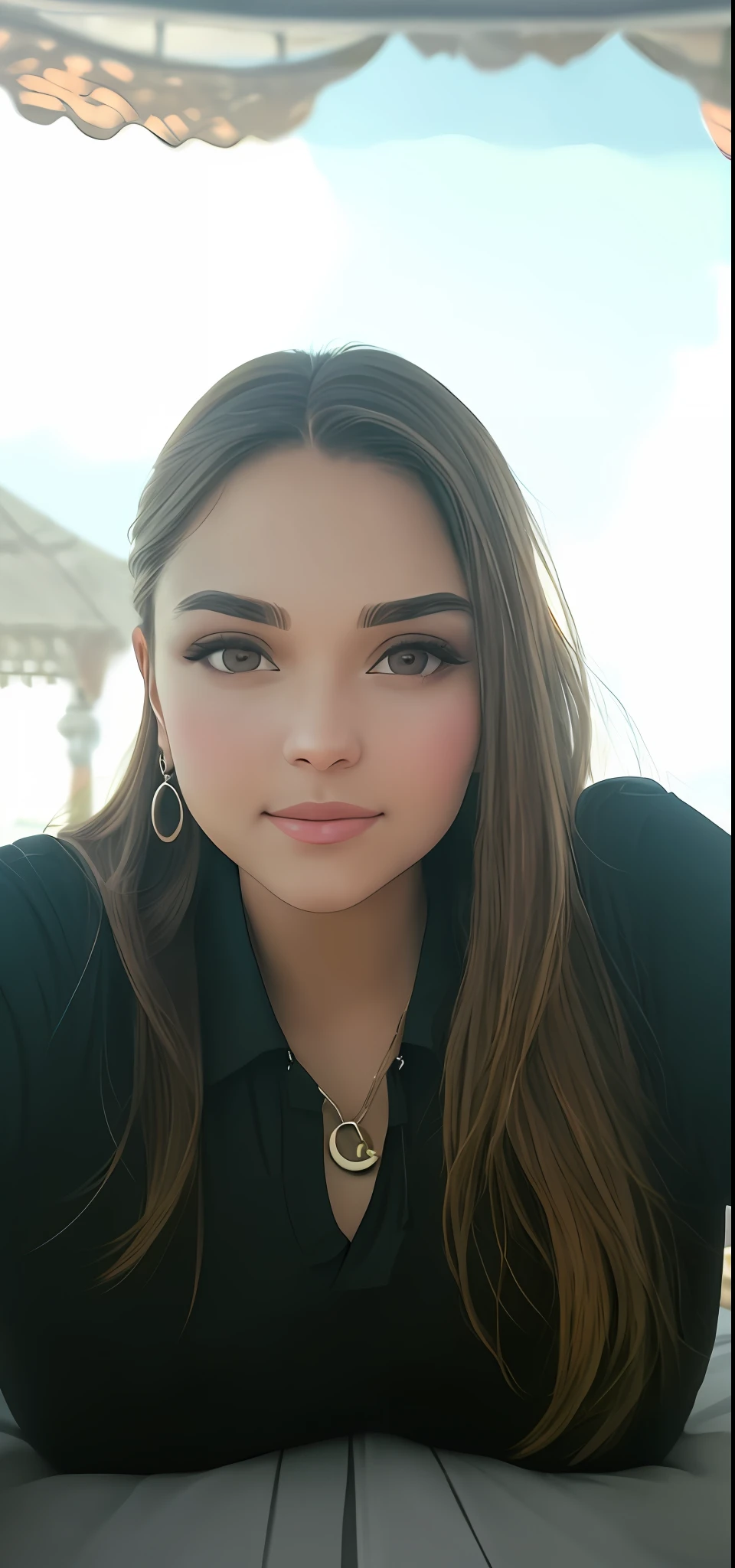 Creates an avatar ,with the face of the photo and with arm in excellent quality caramel brown eyes Sensual mouth and breasts well motellado,in legs of a person of 1.66 height in excellent quality