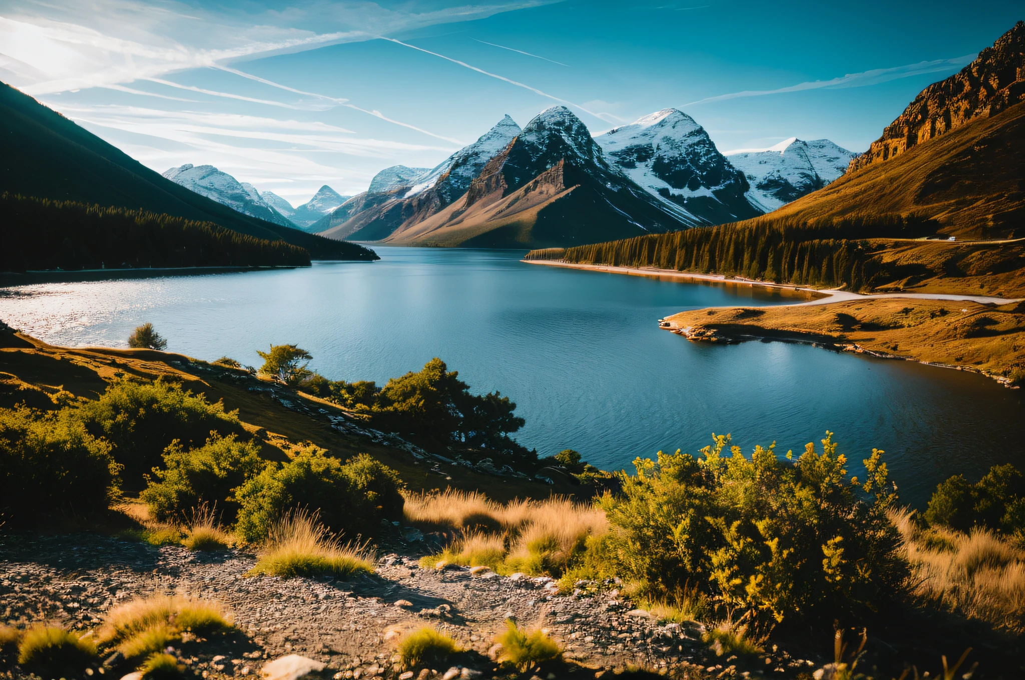 RAW photo of a landscape, small details, photorealistic, ultra-realistic photo, 8k uhd, dslr, soft lighting, high quality, film grain, Fujifilm XT3, (masterpiece)