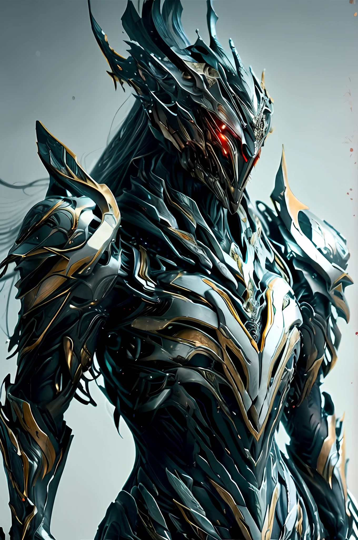1 japanese, WARFRAME, prime,rhino prime,volt prime,saryn prime dynamic pose, intricate pattern, heavy metal, energy lines, faceless, glowing eyes, long silver hair, wind blown hair, elegant, intense, blood red and black uniform, bloody wings, solo, desert, sunny, bright, claws,
dramatic lighting,
(masterpiece:1.2), best quality, high resolution, beautiful detailed, extremely detailed, perfect lighting, zhongfenghua, from below
