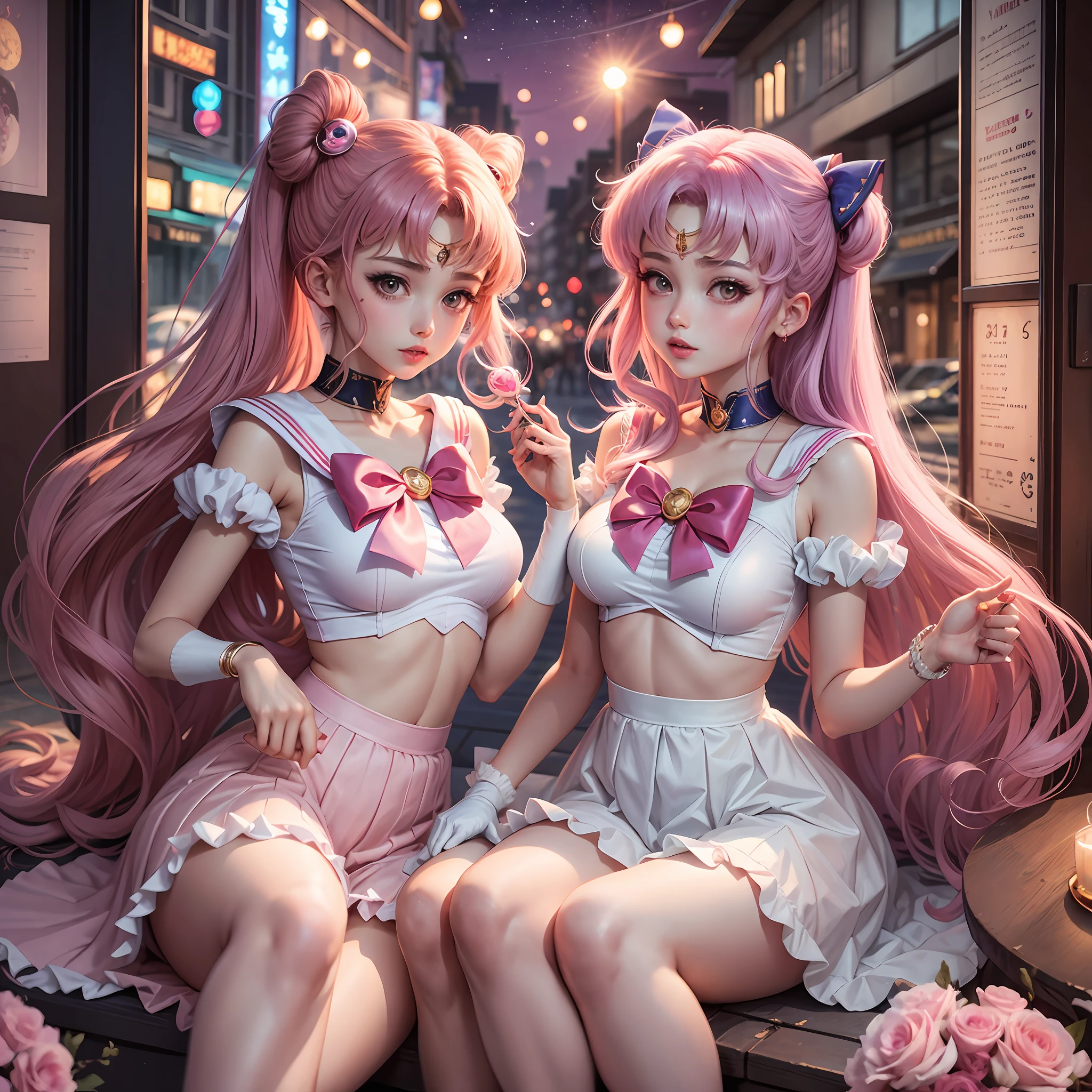 sailor moon with girlfriend in Valentine's days, mahou shoujo - --auto --s2