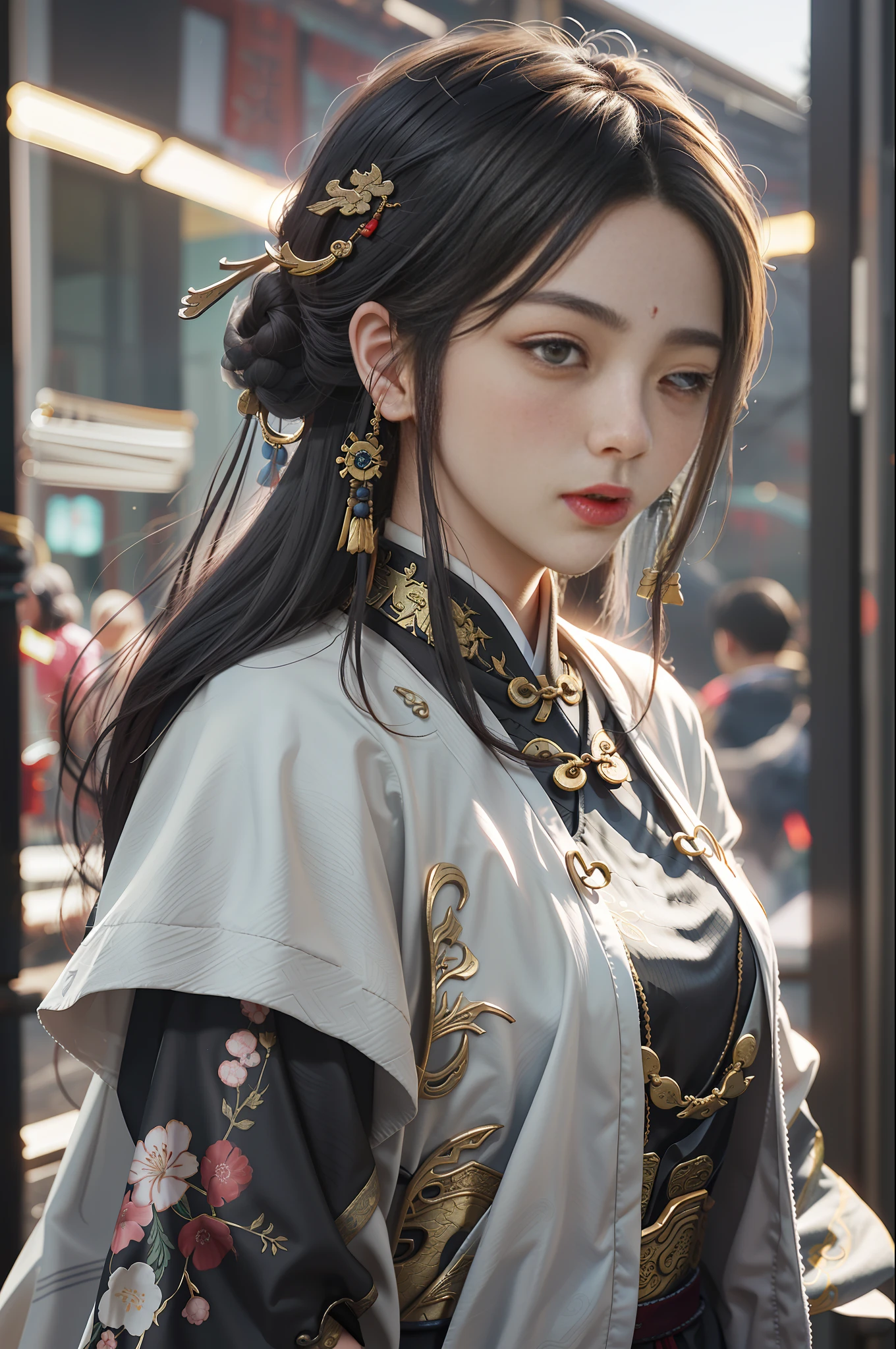 depth of field, 1girl,complex_clothes,(xianxia_style:1.2),Cinematic Lighting,