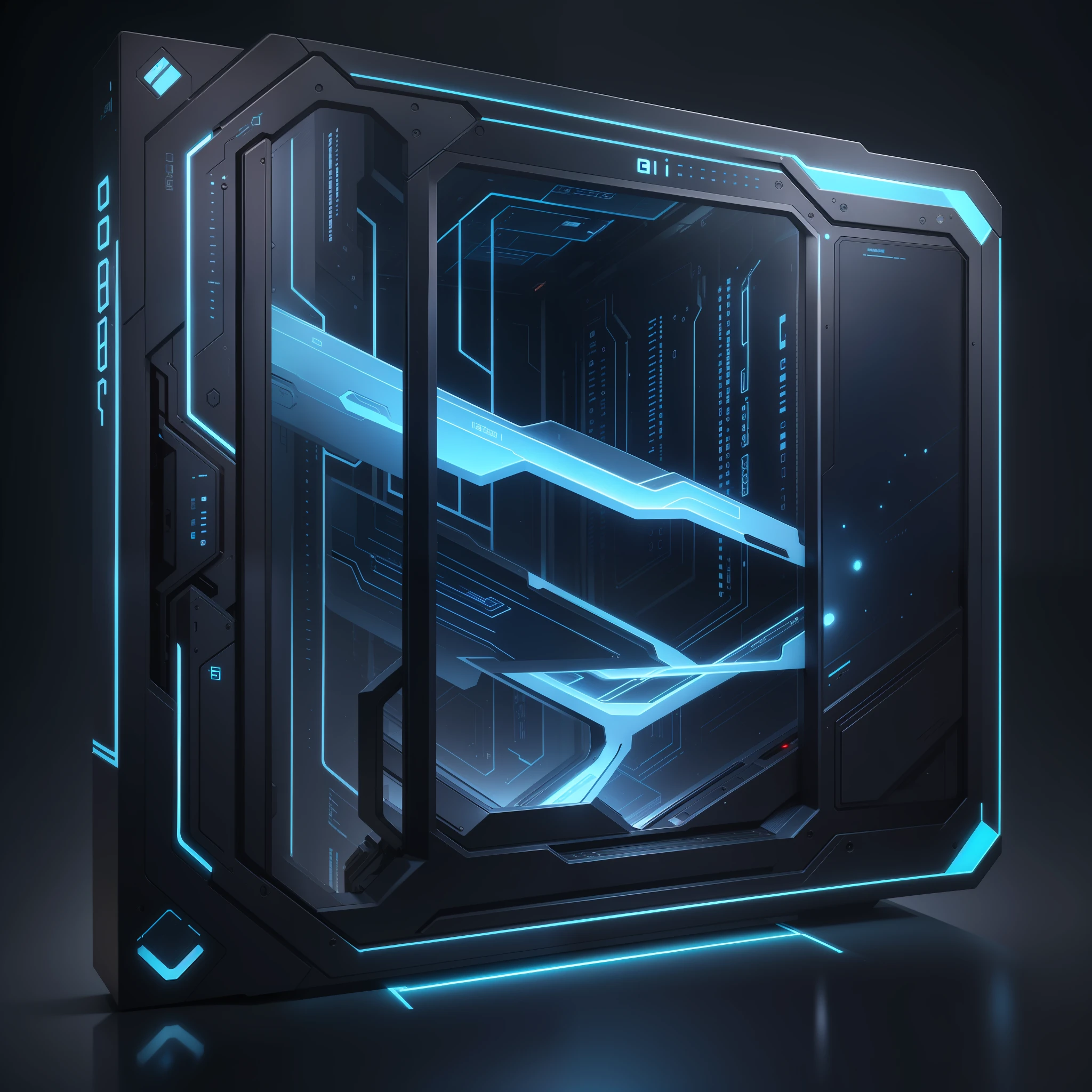 This blue transparent technology panel looks like it is from the future, very advanced and high-tech. The panel is rectangular in shape, and the transparent glass material presents a dark blue tone, giving a calm and rigorous feeling.
At the center of the panel is a large display with glowing blue graphics and data information that appears to be doing some kind of calculation or monitoring work.
There are some blade-like components around the panel, and the whole panel incorporates a precise mechanical sense and a fashionable streamlined style, fully demonstrating the progress and development of science and technology. It looks not only beautiful but also efficient, and it seems that the potential is limitless.