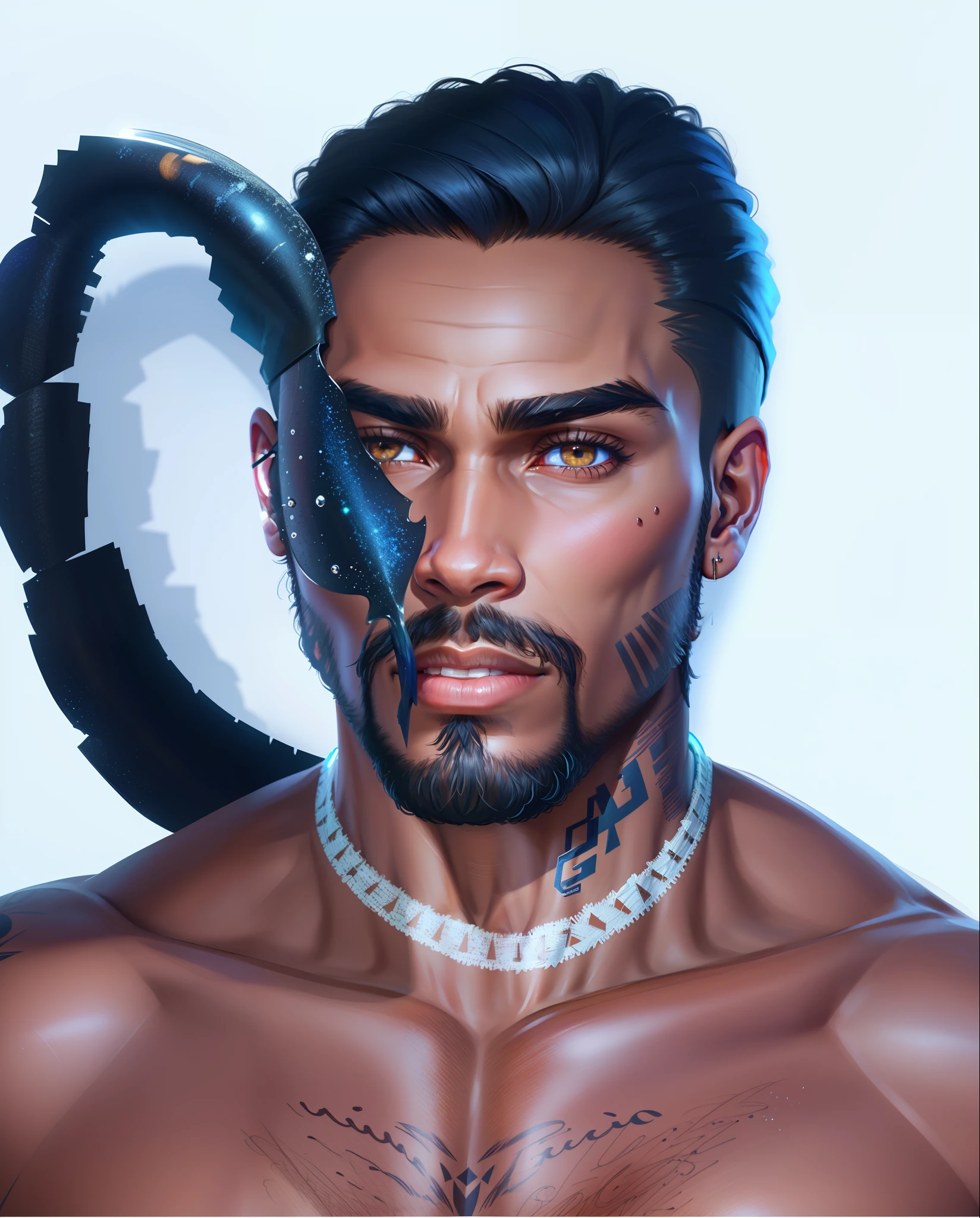 guy, brown skin, muscle, perfect body, tattooed, Highly detailed RAW color photo, sexy man, (detailed skin), (detailed beard), (detailed snapback), (tropical setting) (detailed face), chromatic aberration, depth of field, soft lighting, masterpiece, best quality, (lens flare:0.7), (bloom:0.7), particle effects, raytracing, mapped tone, highly detailed, concept art, smooth, sharp focus, dramatic lighting, highly detailed art,  hyper realistic painting, 8K, amazing shadows, realistic, sweatshirt, adidas