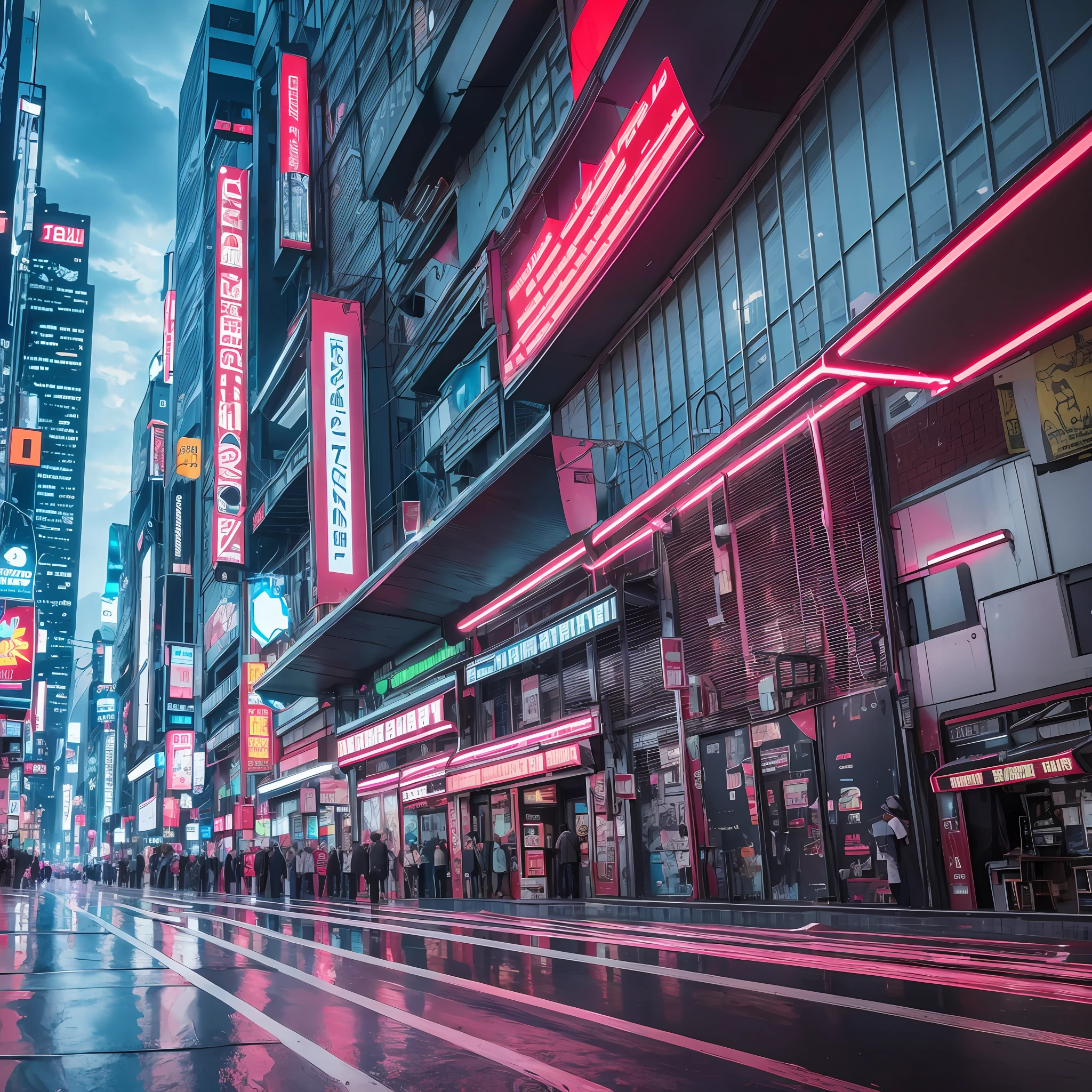 Wallpaper, ultra HD 8k photo, cyberpunk, street, complex background --auto --s2
