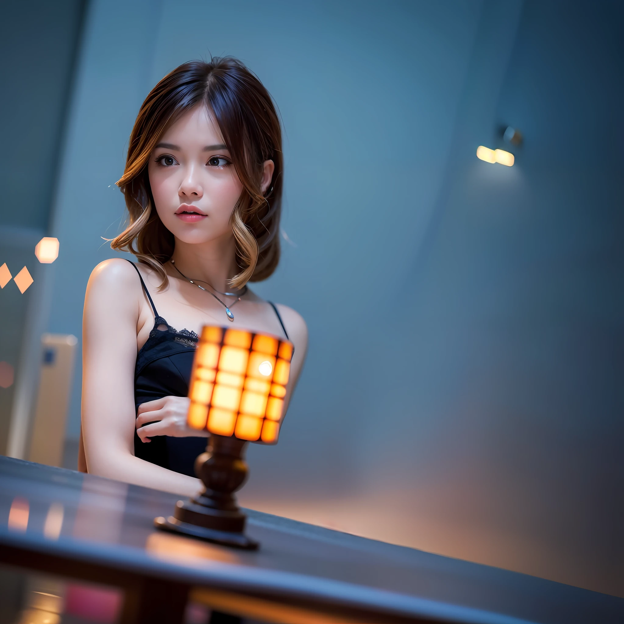 (8k, RAW photo, best quality, mastery:1.2), (realistic, photo-realistic:1.37),1girl,cute,cityscape,night,rain,wet,professional lighting,photon mapping,radiosity,physically-based rendering,中文玩具娃娃