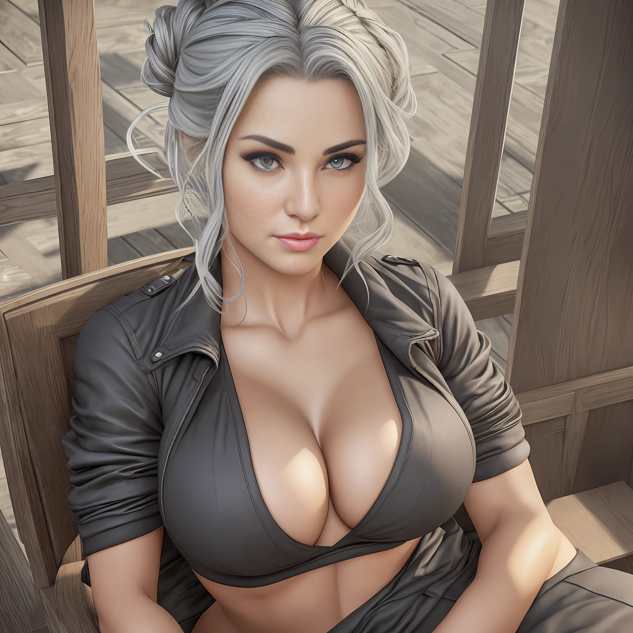 Photo of a thief, 1 girl solo, gray hair updo upsweep,
No clothes tied to the chair
Attractive female figure, light muscles, big boobs, cleavage, big ass
4k, HDR, photorealistic photos, realistic textures. --auto --s2