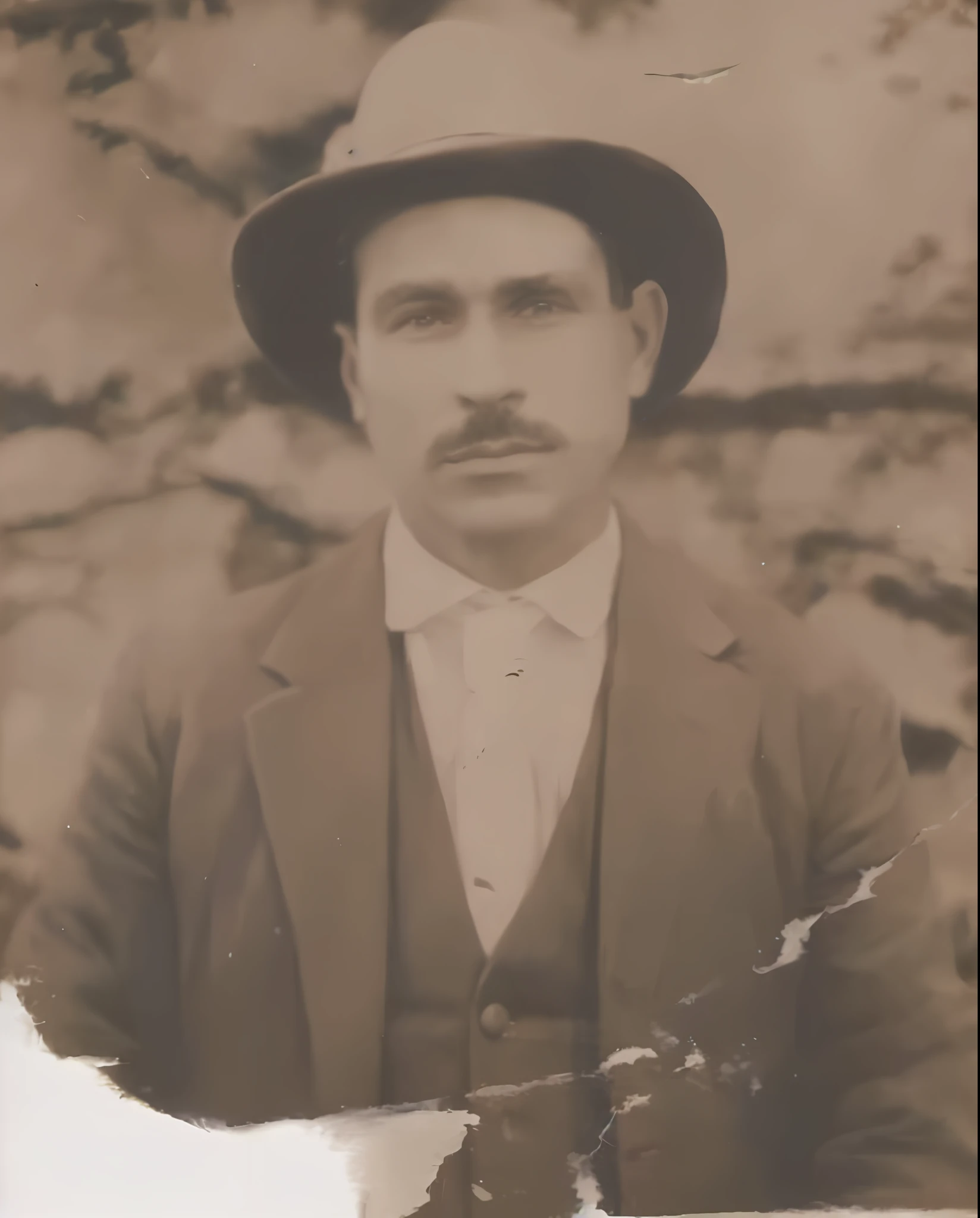 Photo of a man in hat and jacket, unknown location, taken in the early 1920s, Elias Chatzoudis, taken in the early 1910s, photo of a man, photo of a man, photo of 1 9 0 0, old photo, old photo. (masterpiece, best quality: 1.2), detailed face, (soft colors: 1.2, dark studio, edge lighting, two-tone lighting, dim light, low tone, ), a poster for a 1930s detective film \(style\), noir ,(noir atmosphere:1), dark atmosphere, emphasis on color noir, 1930s (/style/), man sitting at the table, a private detective wore detective suit, trend at ArtStation, trend at CGSociety, Intricate, High detail, dramatic, photorealistic painting by midjourney and greg rutkowski,