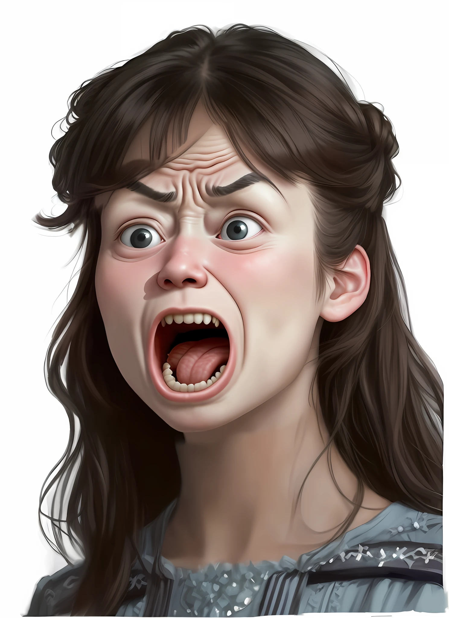 Made funniest face,made crazy strange face