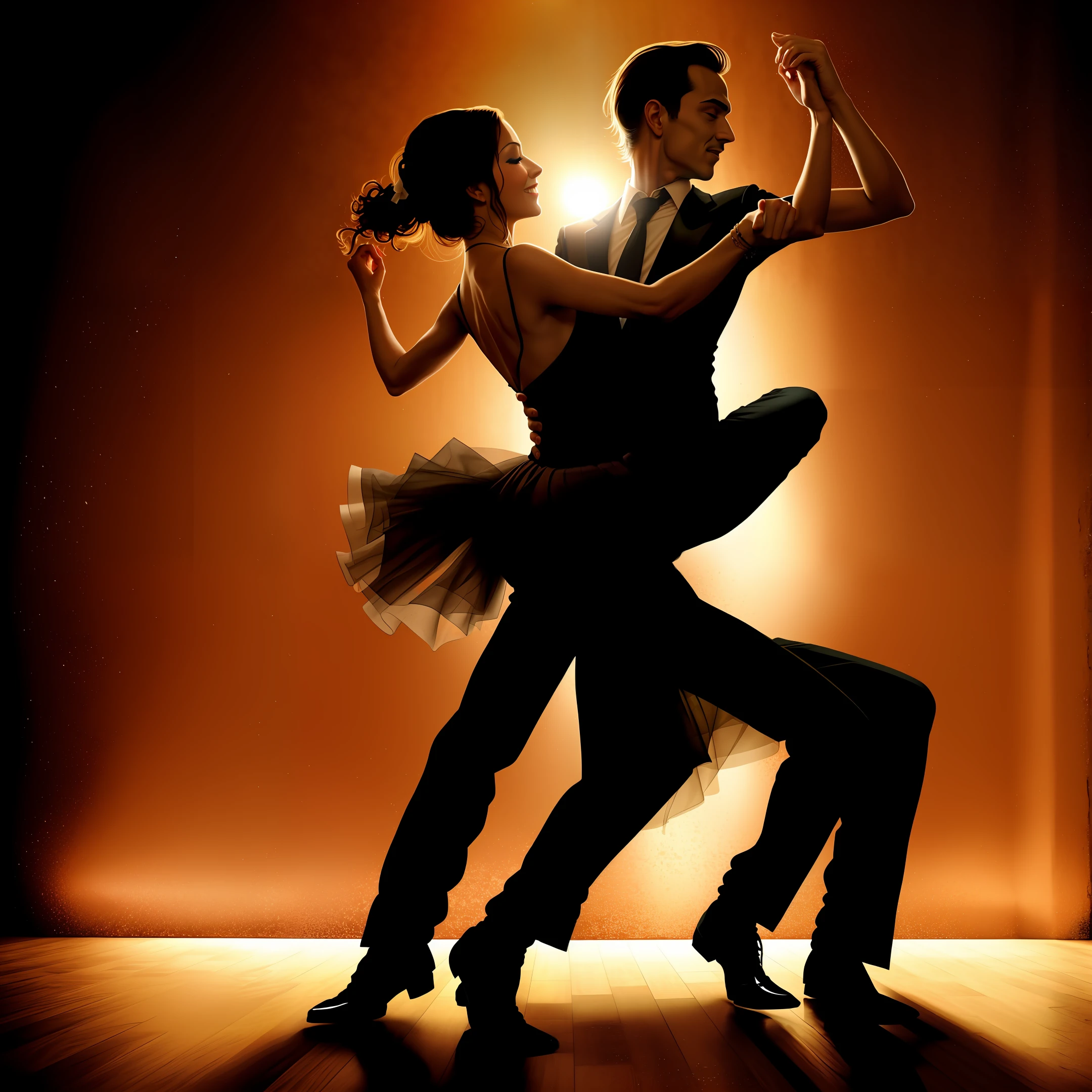 Create couple dancing tango