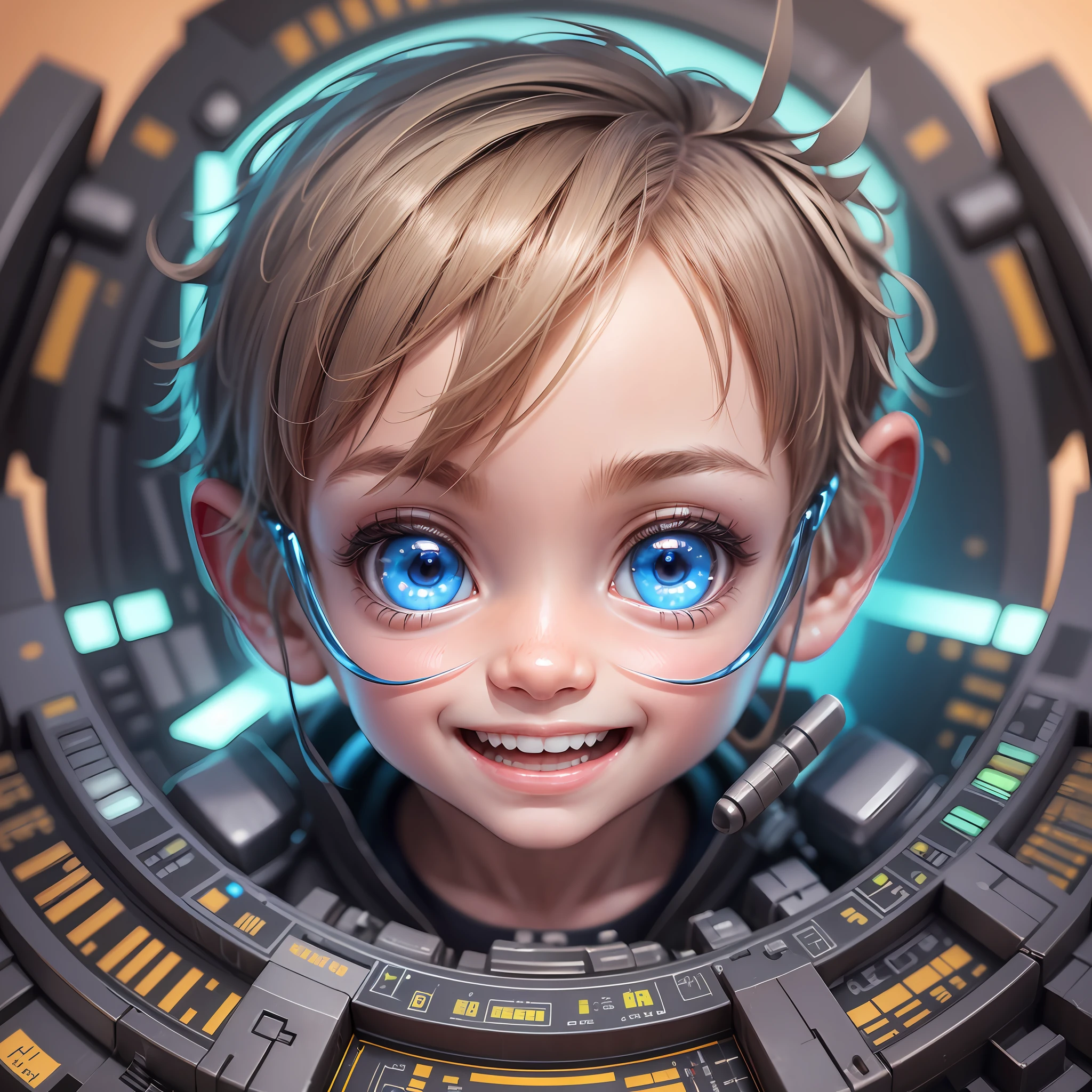 Electronics industry, image spokesperson, c4d, , sunny and cheerful, cute face highly detailed, digital painting, sharp focus, clear, high detail, 4k --auto --s2