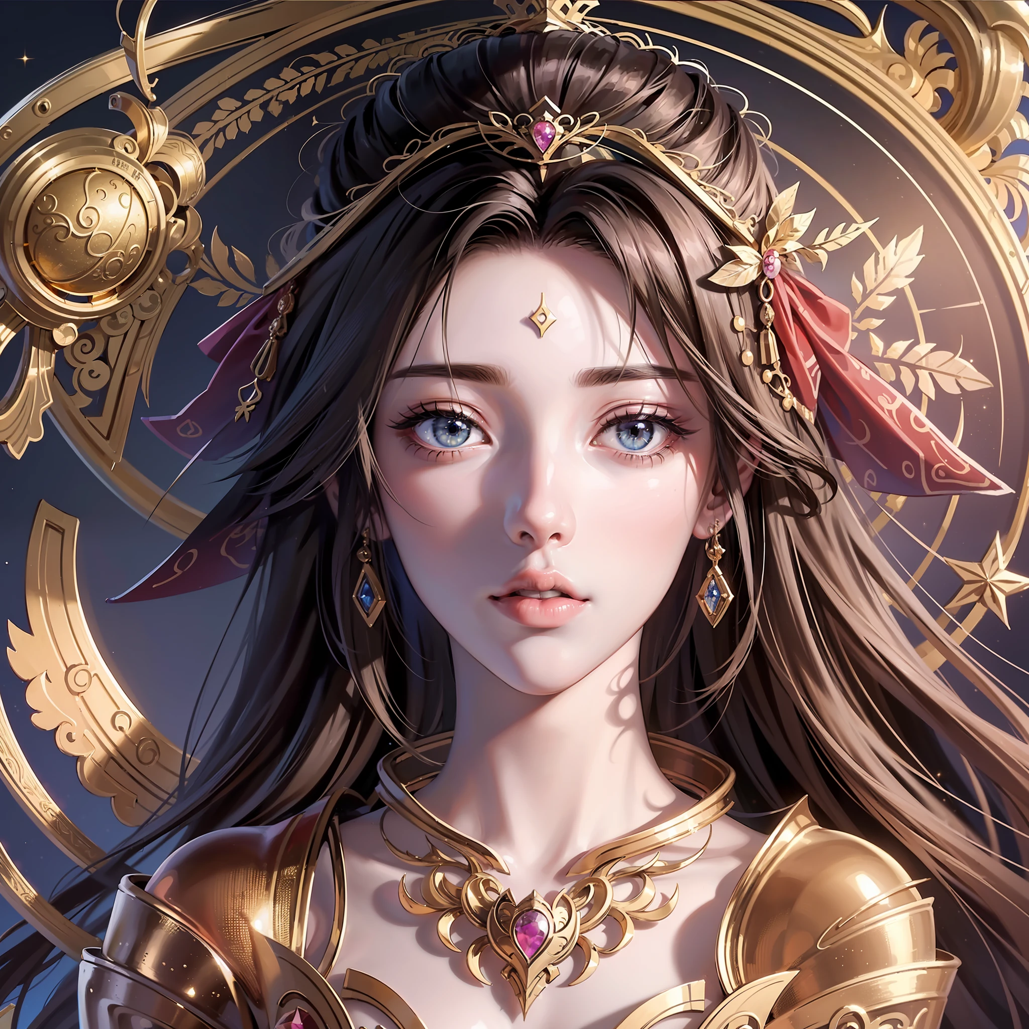 (masterpiece, top quality, best quality, official art, beautiful and aesthetic:1.2), (1girl), extreme detailed,colorful,highest detailed, official art, unity 8k wallpaper, ultra detailed, beautiful and aesthetic, beautiful, masterpiece, best quality, (zentangle, mandala, tangle, entangle) ,holy light,gold foil,gold leaf art,glitter drawing, PerfectNwsjMajic --auto --s2