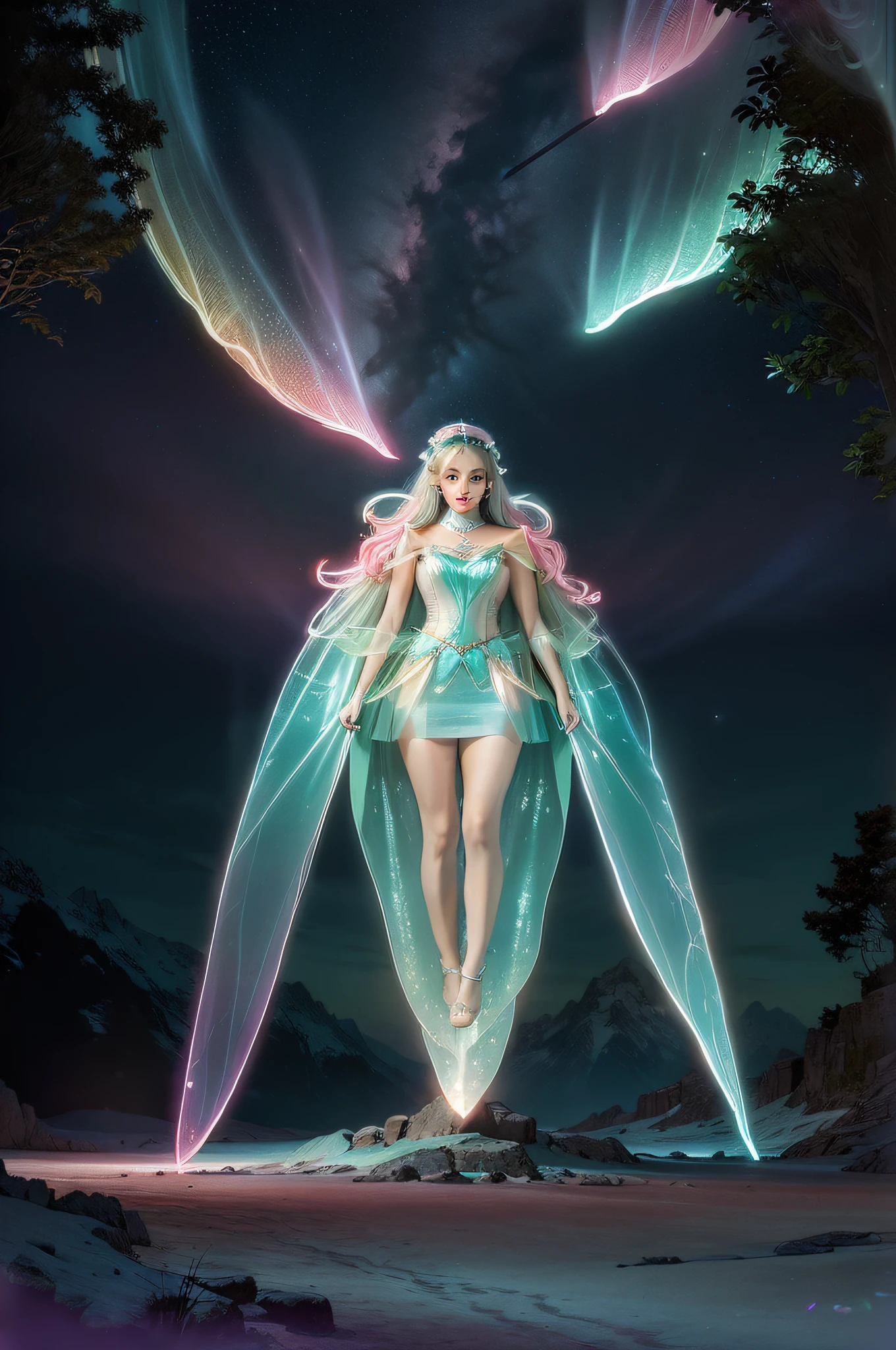 (fluorescent colors:1.4),(translucent:1.4),(retro filters:1.4), (fantasy:1.4),
candy world Disney land ethereal soft fluffy soft landscape forest snowavatar Pastel pink sky green blue sparkle ethereal light pastel whimsical light rainbow stars diamonds sparkle gemstone background hyper realistic Ultra quality cinematic lighting immense detail Full hd painting Well lit, gigantic breats