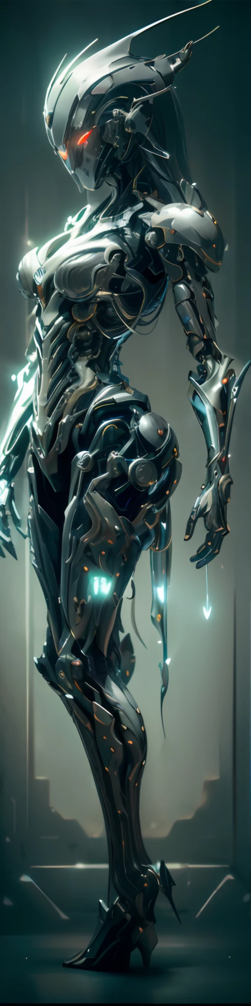 (from front:1.2), (1mechanical girl:1.5), (full body:1.3), solo, alien technology, alien, beautiful detailed background, octane render, 8k, best quality, masterpiece, illustration, extremely delicate and beautiful, detailed,extremely detailed,CG,unity,wallpaper,Amazing, fine detail, realistic art: 1.2 ,masterpiece, best quality, official art, extremely detailed CG unity 8k wallpaper,1girl, (((long black straight hair,))), dark knight,red eyes,beautiful face, upper body,(black Armor and red robe,) looking at view realistic photo,Evil laugh, (hiqcgbody) ,perfect female figure,earring,narrow waist, (looking at view), alluring,prestige,(fire,indoor,ruins), (machine made joints:1.2),(machanical limbs:1.1),(blood vessels connected to tubes),(mechanical vertebra attaching to back),(mechanical cervial attaching to neck), lights on armor, mecha headglass, (Luminous Arms:1.5), (laser eyes:1.5), expressionless, huge breast, very long hairs, colorful,hdr, ray tracing, nvidia rtx, super-resolution, unreal 5, subsurface scattering, pbr texturing, post-processing, anisotropic filtering, depth of field, maximum clarity and sharpness, rule of thirds, 16k raw, (luminescent particles:1.4), extremely detailed cg, unity 8k wallpaper, 3d, cinematic lighting, lens flare, reflections, sharp focus, cyberpunk art, realistic, highly detailed CG illustration, an extremely delicate and beautiful, cinematic light, (photorealistic:1.5), (Dark background:1.5),dynamic angle, masterpiece, best quality, ultra-detailed, illustration, detailed light, dramatic_shadow,face shadow,extra detailed,best performance,