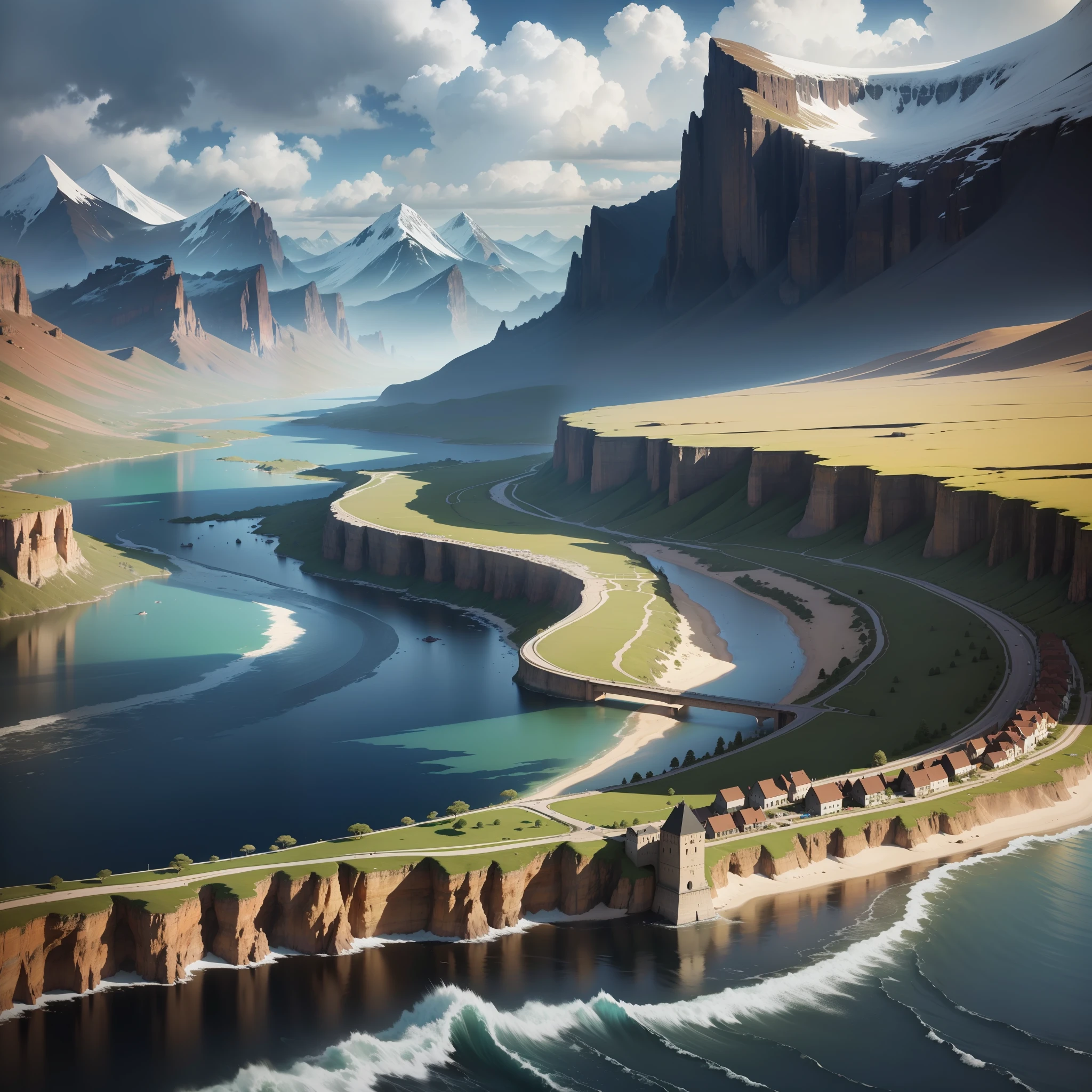 This continent is a magnificent world, surrounded by vast oceans. The continent has spectacular mountains, flowing rivers, vast plains and deep forests.
