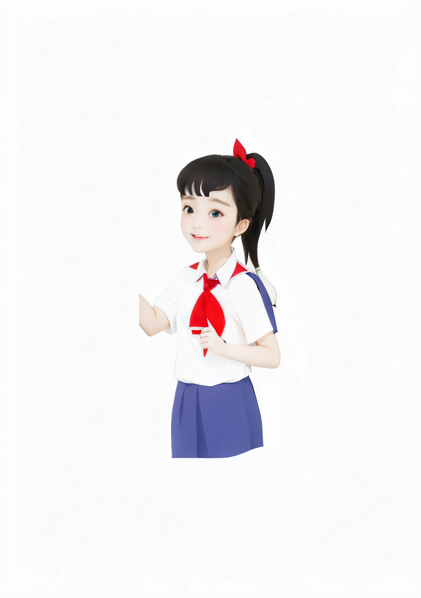 There is a girl in a school uniform with a red tie, a girl in uniform, a young Japanese girl, a schoolgirl, in a school uniform, in a school uniform, hair bangs can be slightly shorter, young anime girl, various poses, wearing a Japanese school uniform, anime girl, teenage schoolgirl, Japanese girl school uniform, schoolgirl posing, photo of a girl