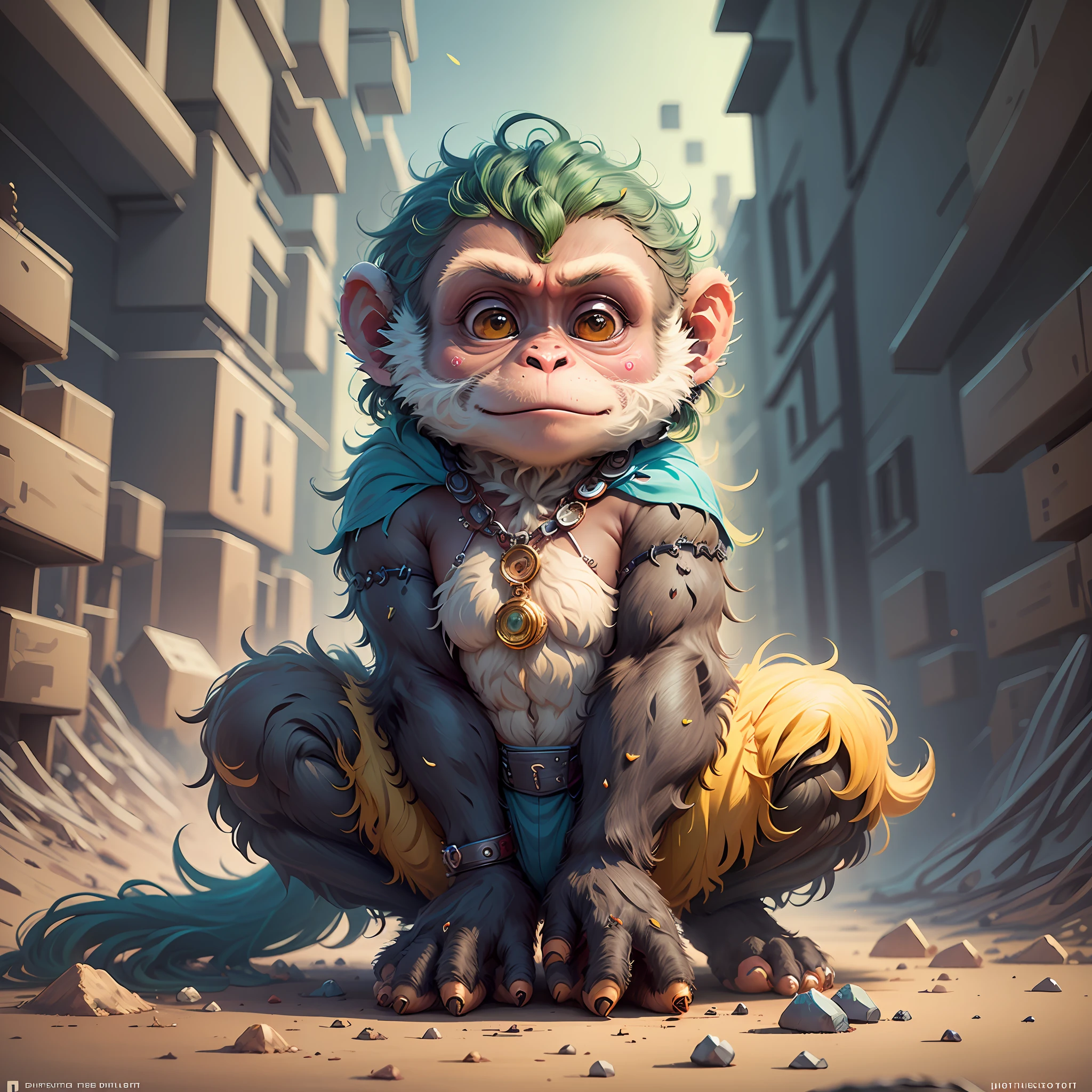 Create a mesmerizing NFT piece of monkey pixel art by utilizing Stable Diffusion's powerful tools. Add a touch of vibrant color and a hint of playful whimsy to make this digital artwork standout. --auto --s2
