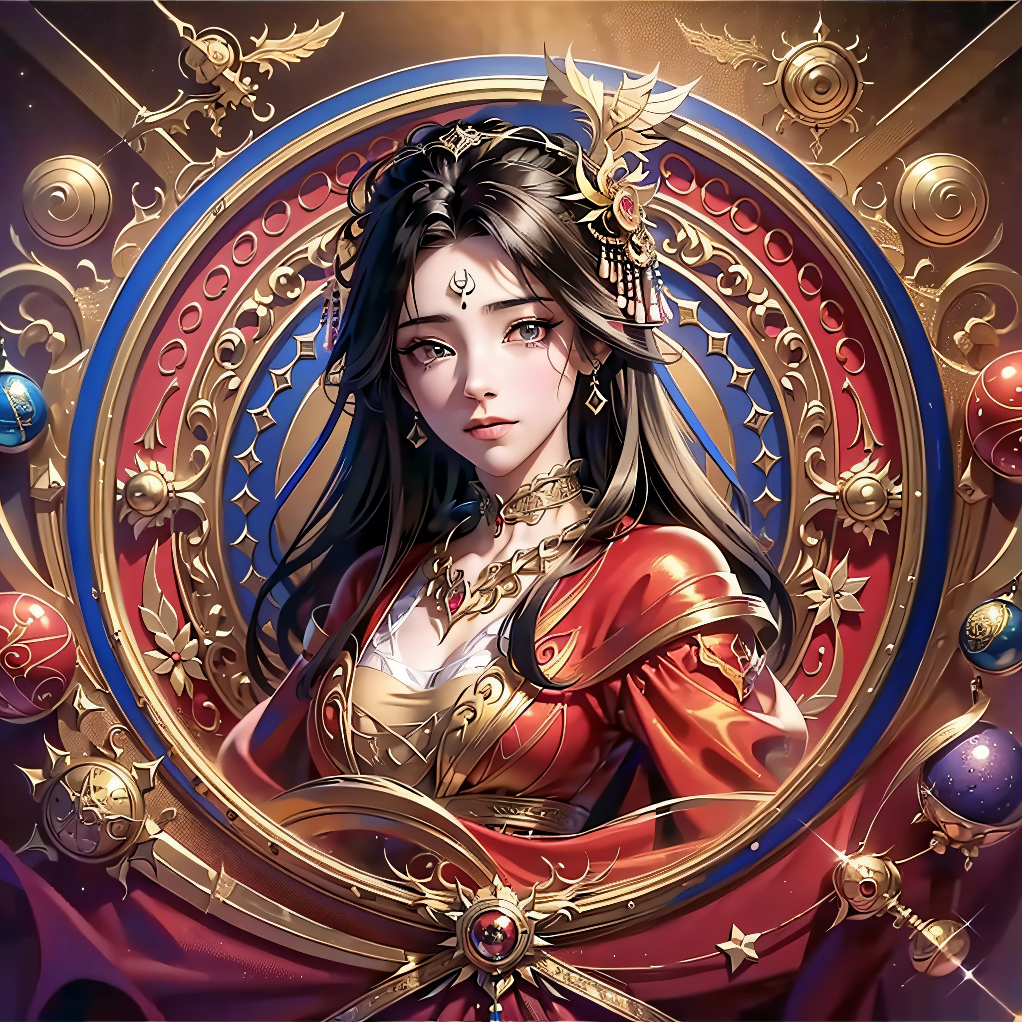 (masterpiece, top quality, best quality, official art, beautiful and aesthetic:1.2), (1girl), extreme detailed,colorful,highest detailed, official art, unity 8k wallpaper, ultra detailed, beautiful and aesthetic, beautiful, masterpiece, best quality, (zentangle, mandala, tangle, entangle) ,holy light,gold foil,gold leaf art,glitter drawing, PerfectNwsjMajic --auto --s2