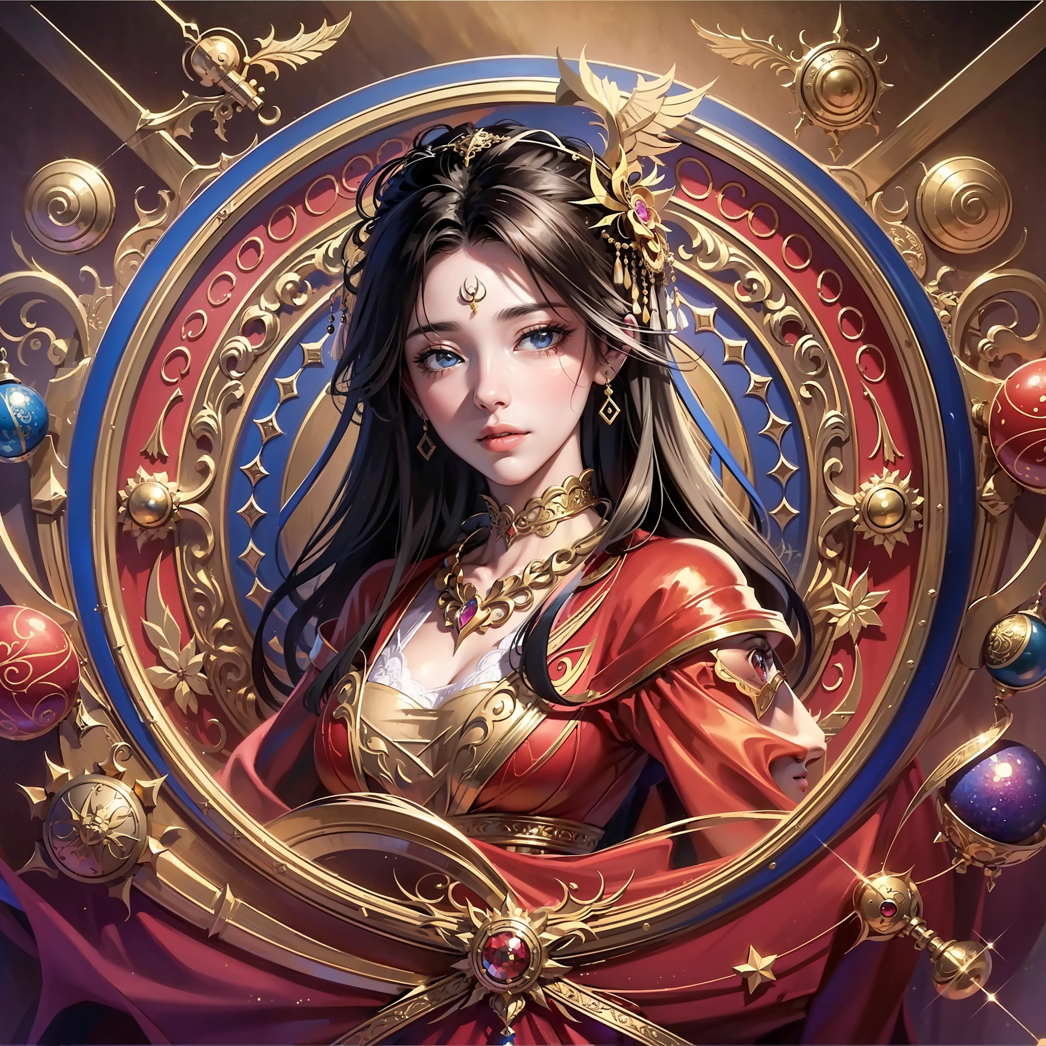 (masterpiece, top quality, best quality, official art, beautiful and aesthetic:1.2), (1girl), extreme detailed,colorful,highest detailed, official art, unity 8k wallpaper, ultra detailed, beautiful and aesthetic, beautiful, masterpiece, best quality, (zentangle, mandala, tangle, entangle) ,holy light,gold foil,gold leaf art,glitter drawing, PerfectNwsjMajic --auto --s2