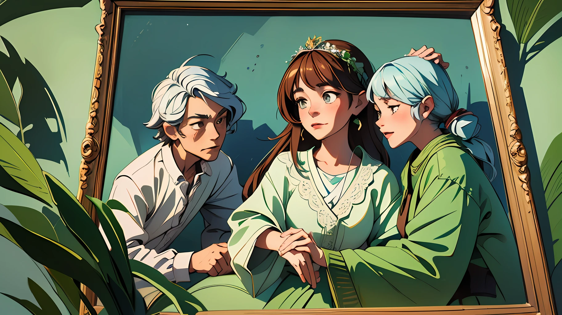 "(((masterpiece and very high quality))), incredibly detailed drawing, portrait of the centenarian Lady, rich in emotion and history, surrounded by affectionate friends and family, delicate and striking expressions, a moving scene that celebrates life and wisdom in the "OPEN AIR". --auto --s2