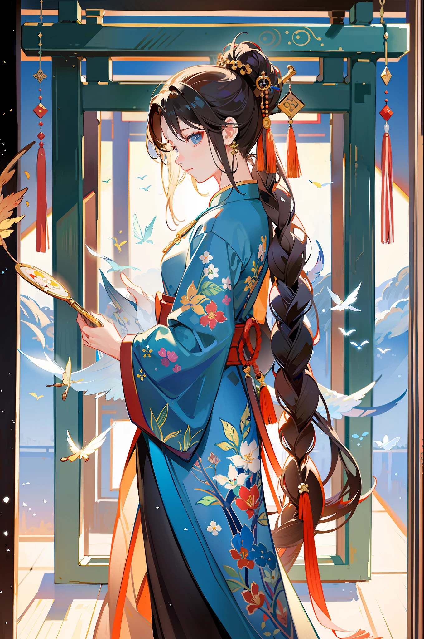 ,(Masterpiece:1.2, high quality), (pixiv:1.4),Gongbi painting of the Song Dynasty