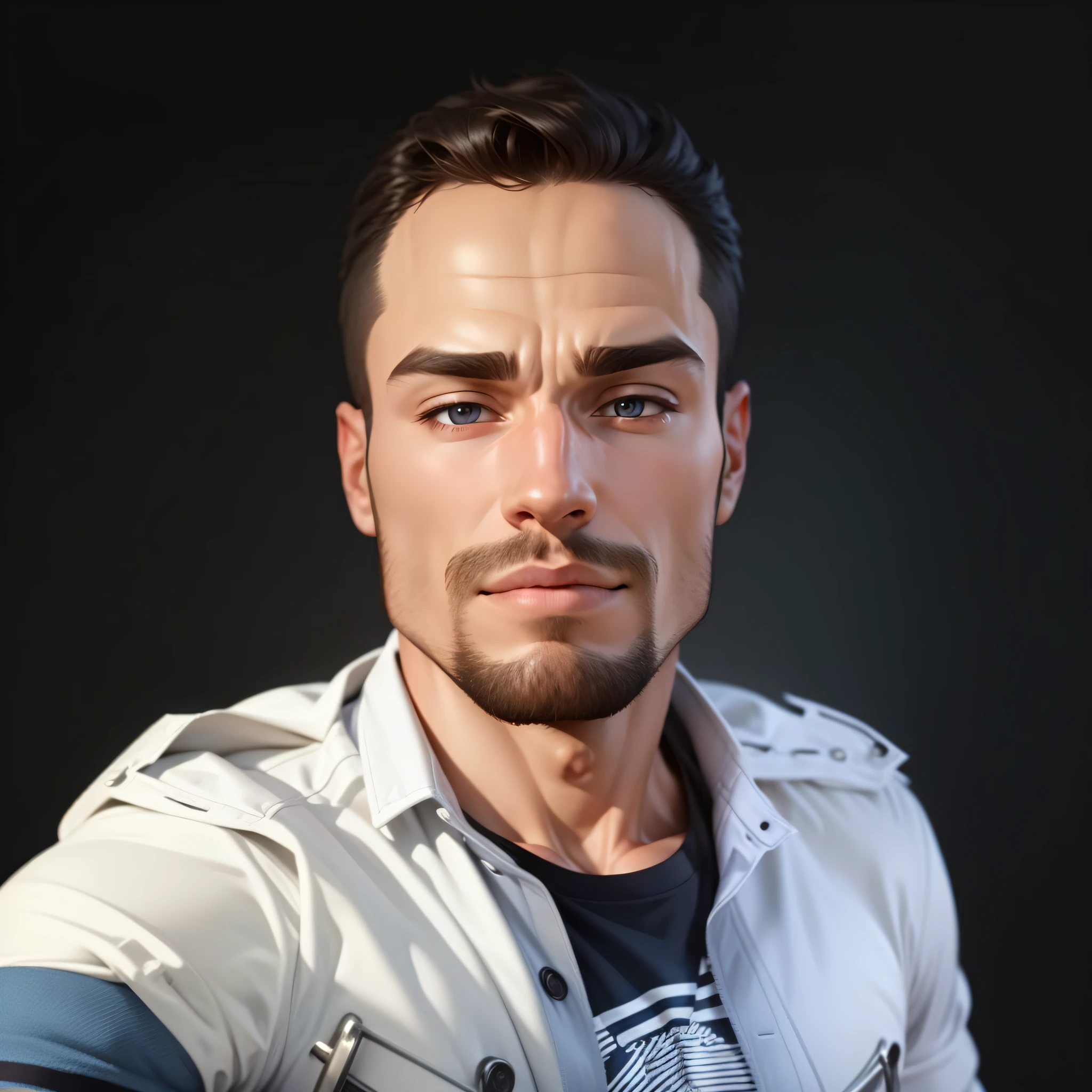 Create a hyper-realistic depiction of a perfectly chiseled and toned male physique featuring defined abdominal muscles, strong pectorals and biceps, with the skin appearing glossy and glistening. --auto --s2