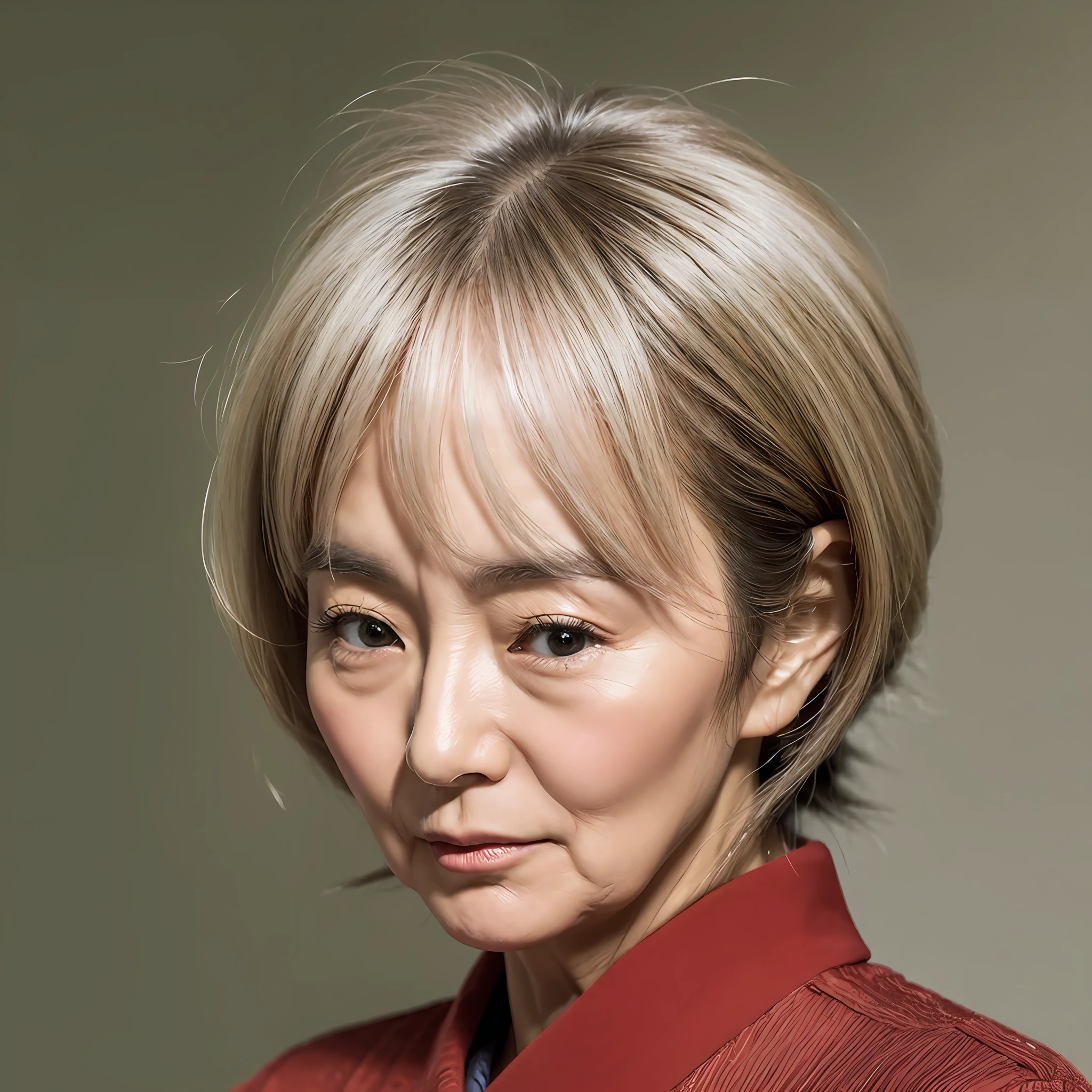 Japan person, woman in her 70s, delicate touch, photorealistic, facing front --auto --s2