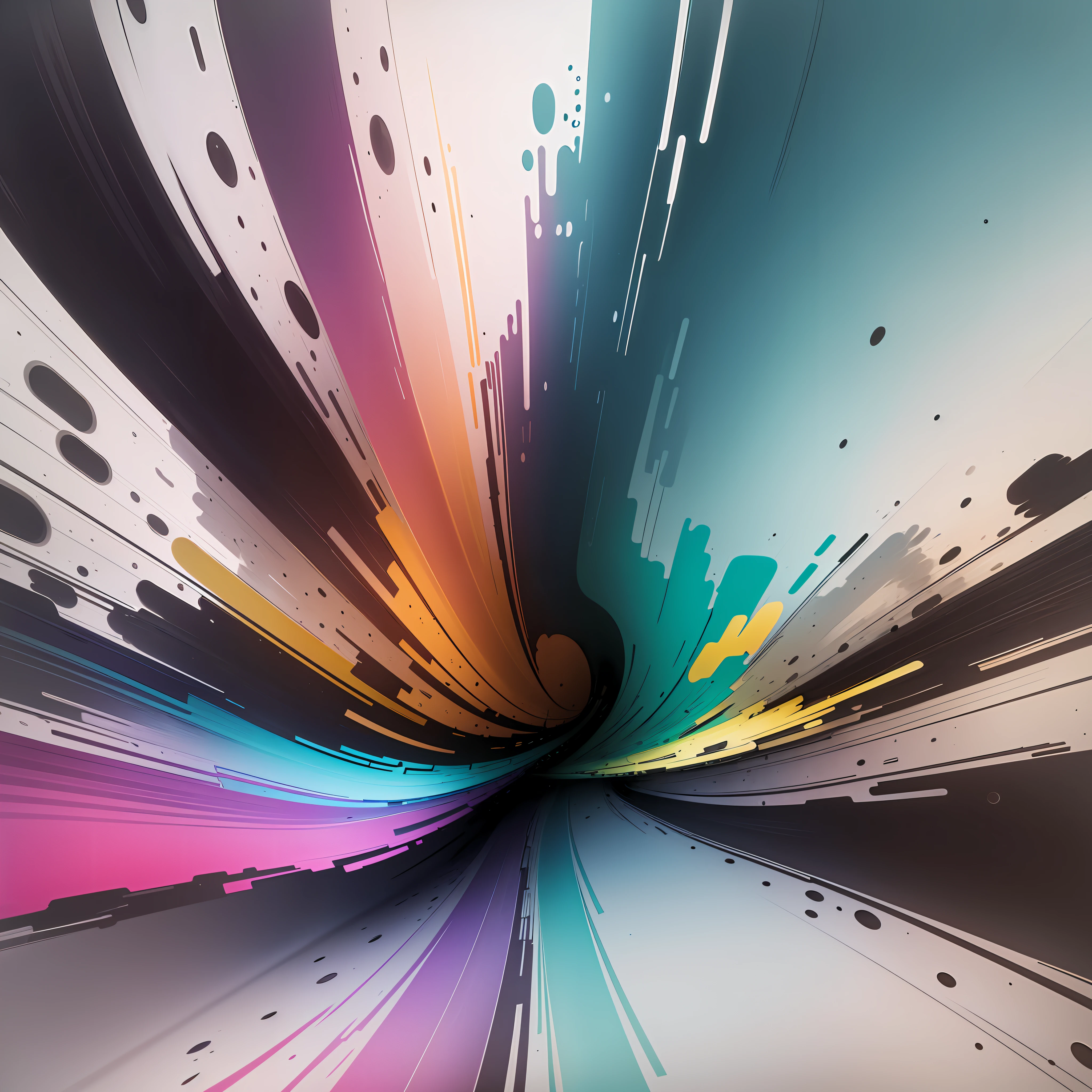Create an abstract image using interesting shapes, colors, and textures. You can do this through techniques such as watercolor painting, motion photography, or digital manipulation. --auto --s2