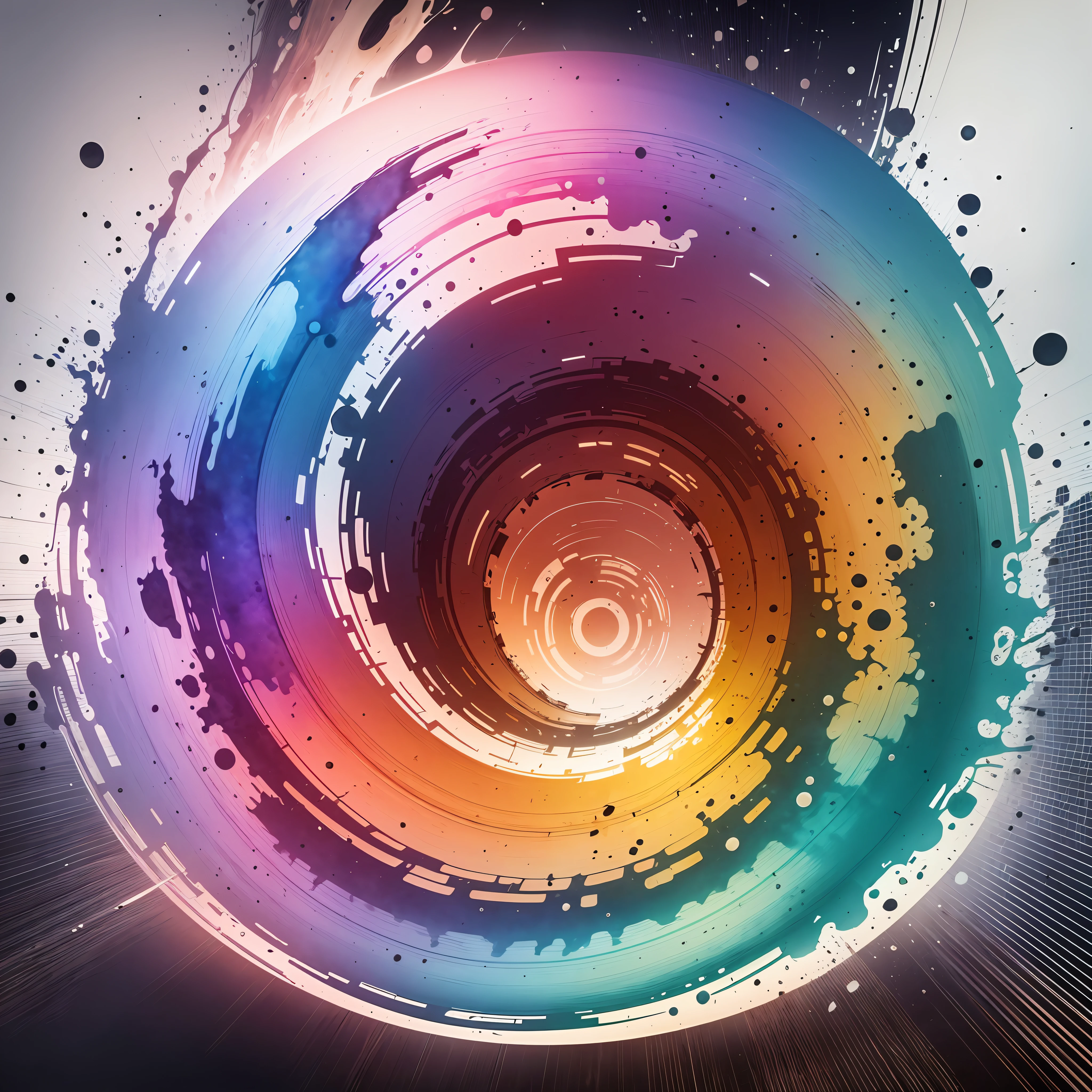 Create an abstract image using interesting shapes, colors, and textures. You can do this through techniques such as watercolor painting, motion photography, or digital manipulation. --auto --s2