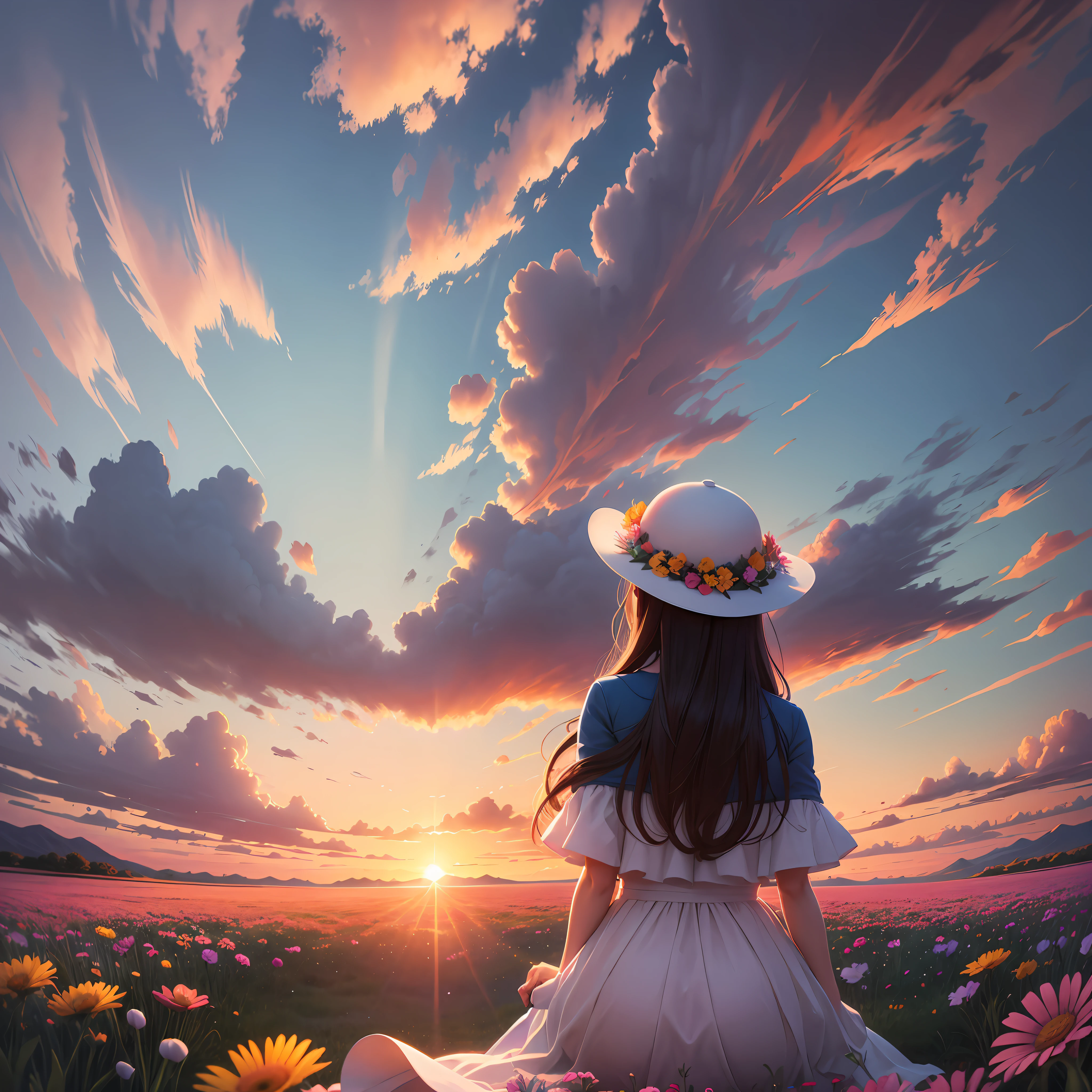 cartoon, Capture the beauty of a colorful sunset, a field of flowers in full bloom or a moving waterfall. --auto --s2