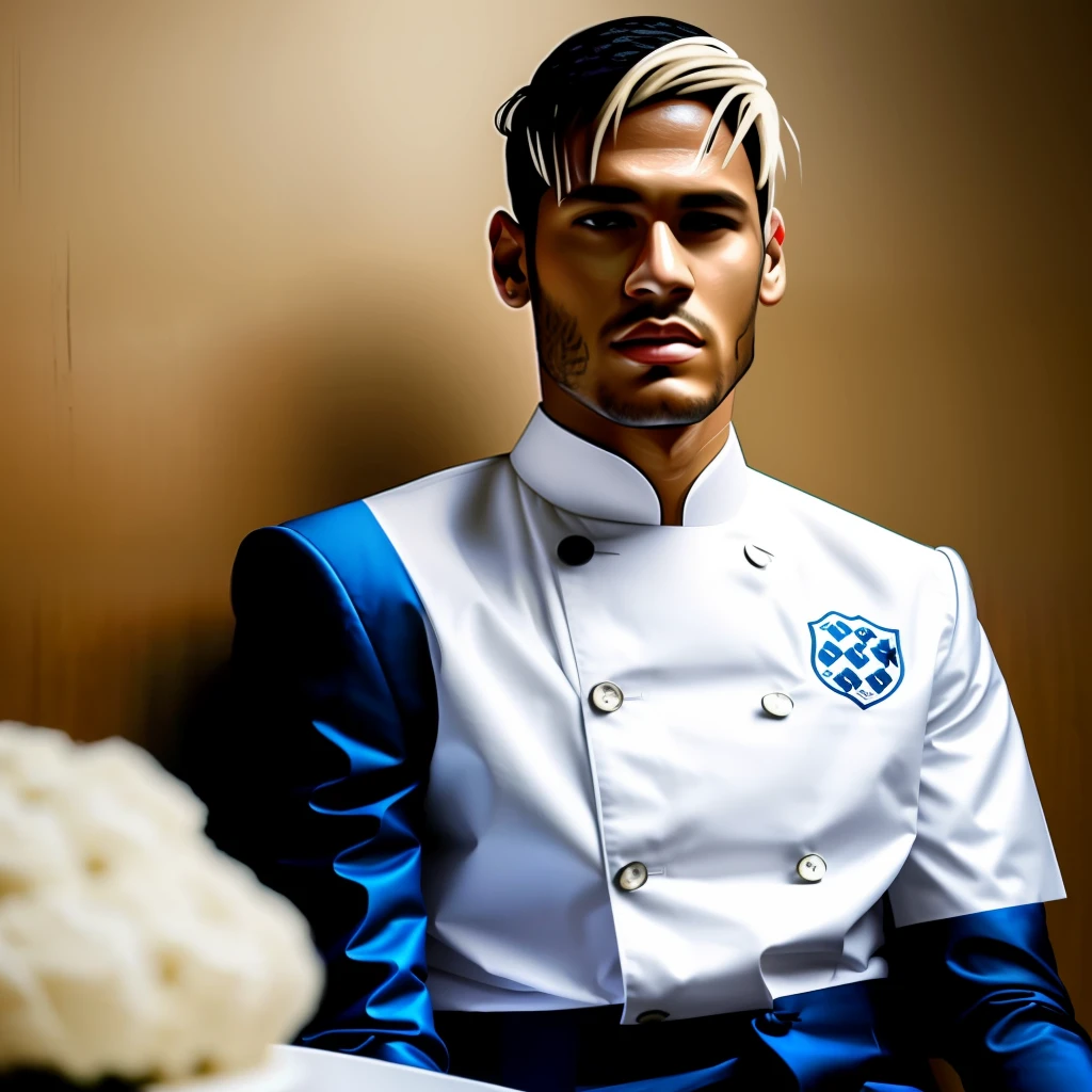 Neymar cooked rice with a suit