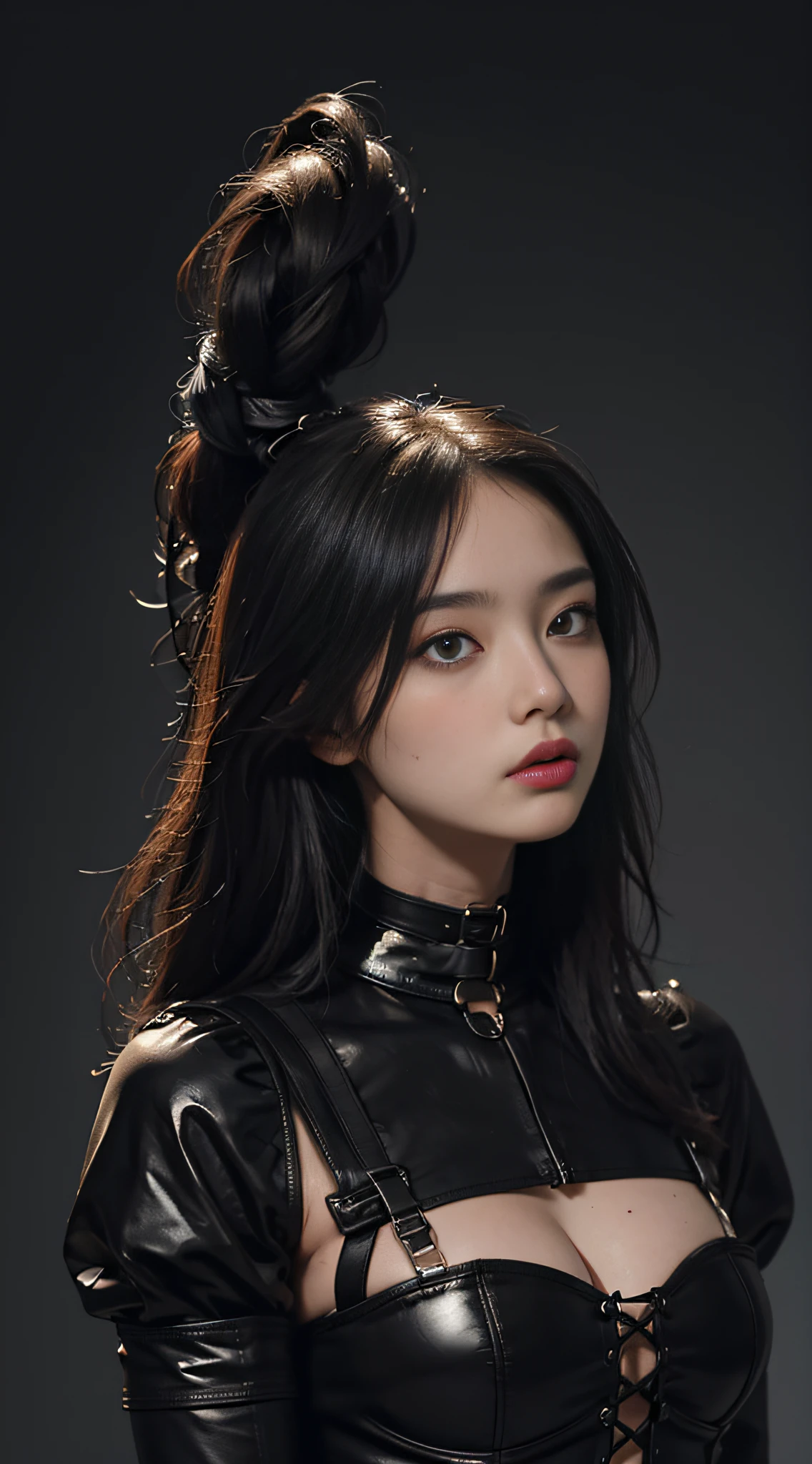 Angry Face, BDSM,slave,Rubber,Black Corset,Bondage,Collar,NSFW,((Best Quality, 8k, Masterpiece:1.3))), Crisp Focus: 1.2、(Layer Cut, Big:1.2),Beautiful Woman with Perfect Figure: 1.4、Slender Abs:1.2、Wet Body:1.5、Highly Detailed Face and Skin Texture、Detailed Eyes、Double Eyelids,Long Hair