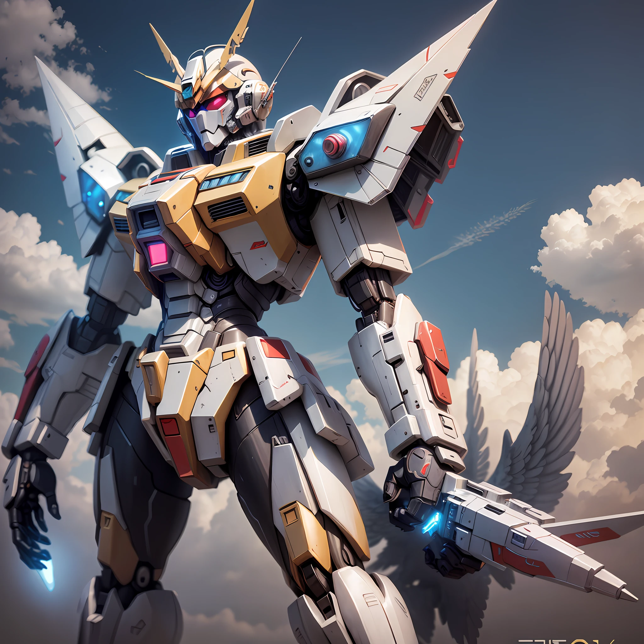 Wings of an Angel Giant Robot Cyberpunk Sci-Fi Gundam Future World Gundam Top Quality Ultra High Definition Masterpiece Robot