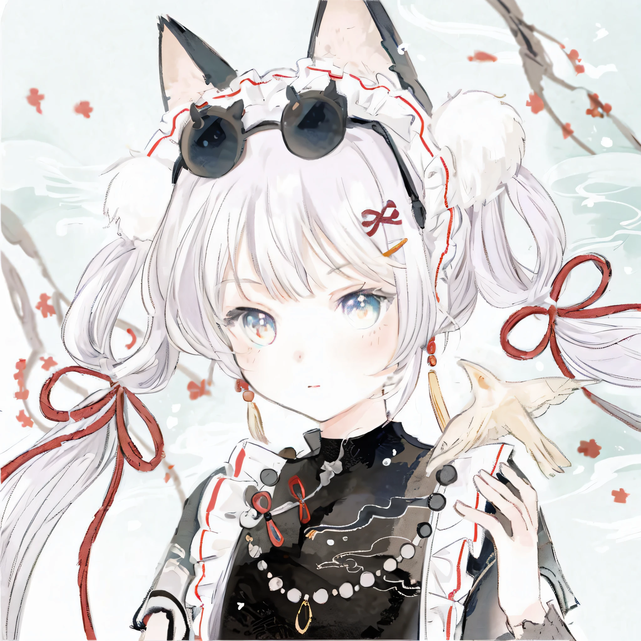 Japanese, Little Girl, Two-dimensional, flat paint, Pixiv style, top quality, masterpiece