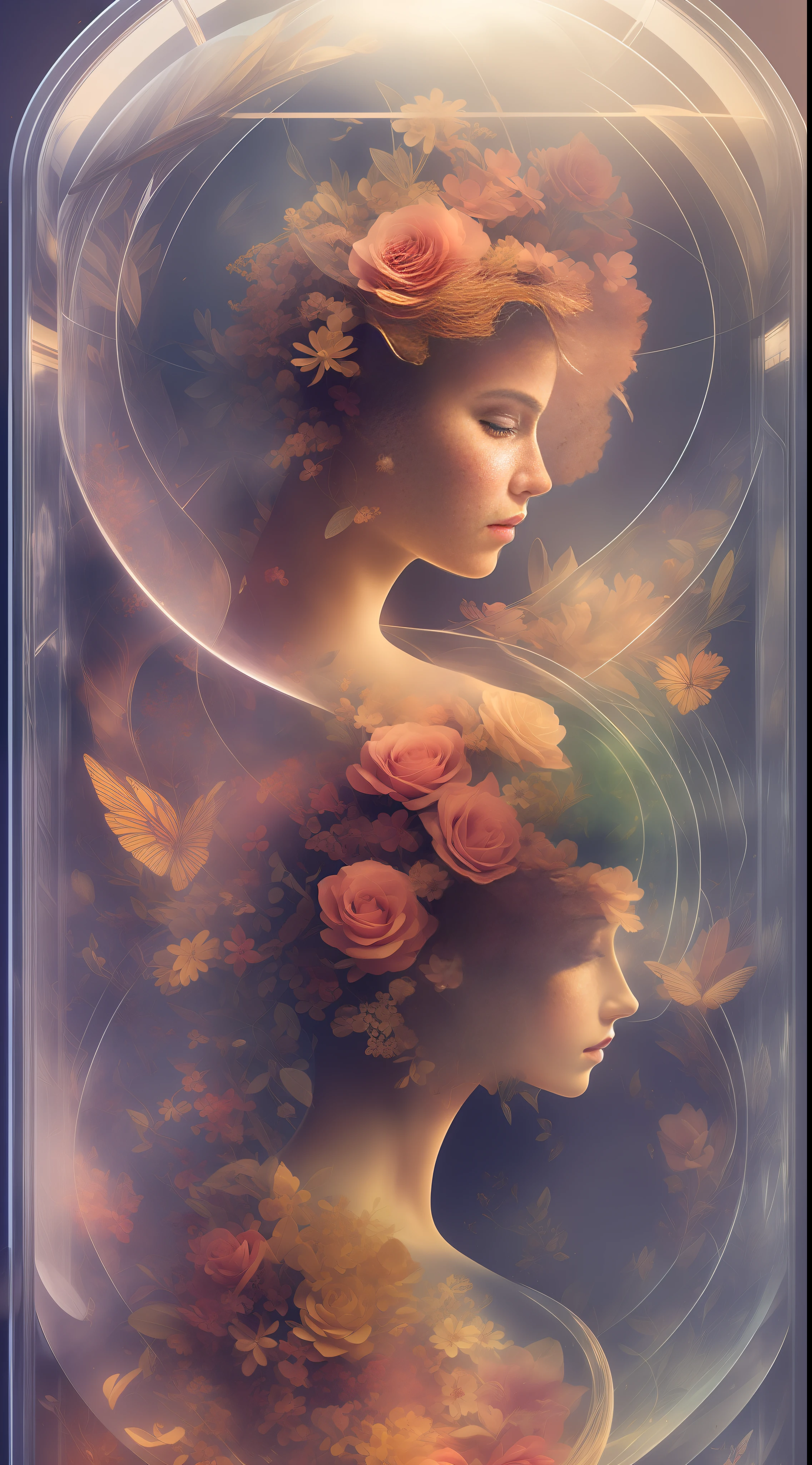 (knollingcase:1.2), (symmetry:1.1) (floral:1.05) woman as a beautiful goddess, pink and gold and opal colour scheme, beautiful intricate filegrid facepaint, complex, elegant, highly detailed, digital painting, artstation, Concept art, smooth, sharp focus, markers, overlays, OLED displays, annotations, technology, knolling diagrams, technical drawings, display cases, dramatic lighting, luminescence, degrees of freedom, reflections, refractions