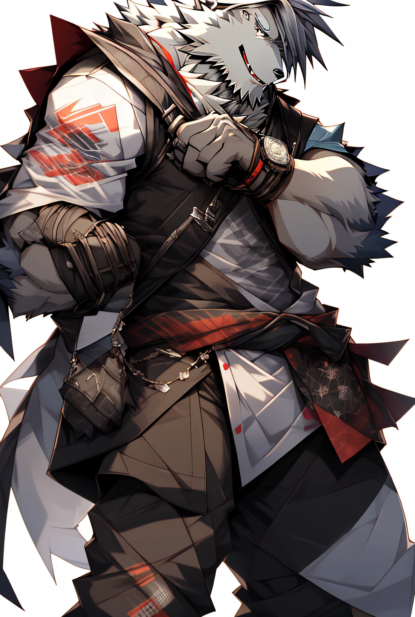 Anime characters shy werewolf, muscular werewolf, anthropomorphic wolf male, furry wolf, anthropomorphic wolf, anthropomorphic wolf, human wolf face, human art, muscular! white, wolf flsona, white fox anime, furry fleurona, --auto --s2