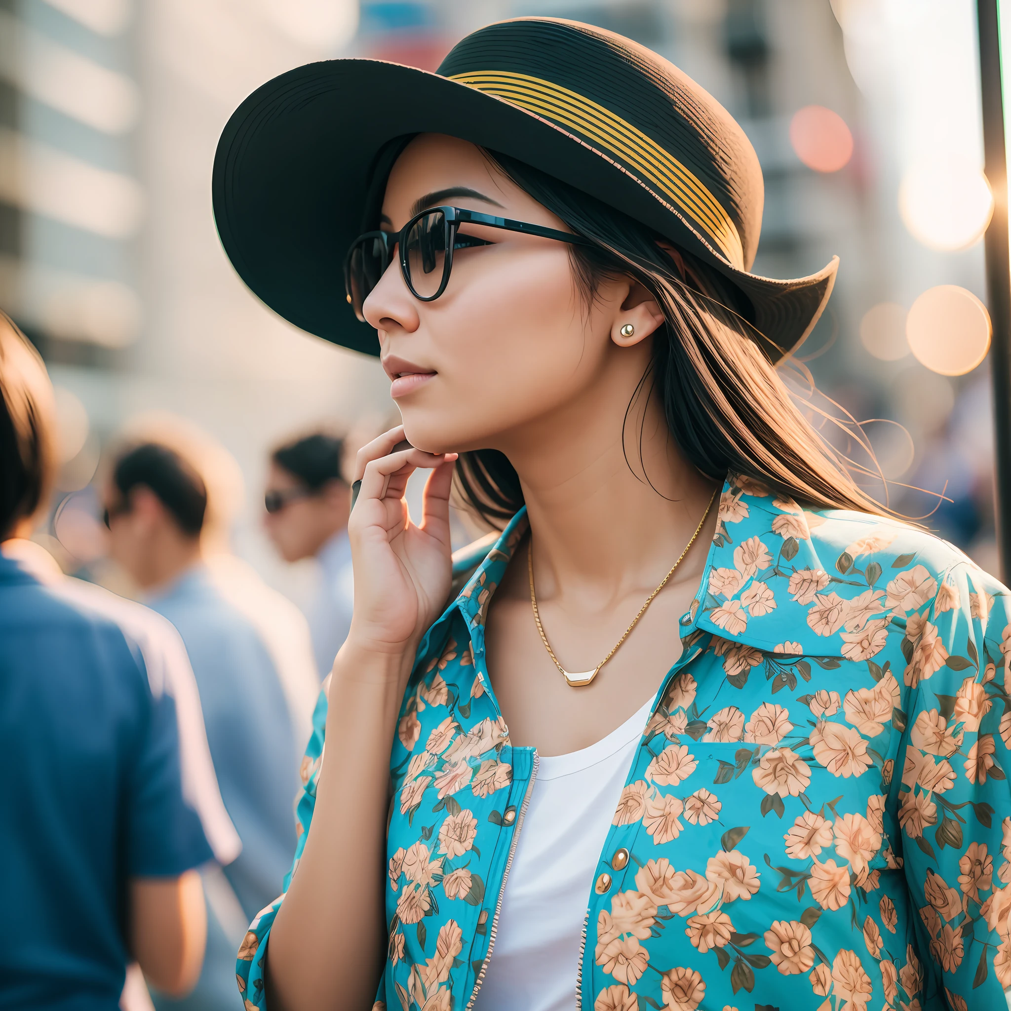 street style photo of
 a woman, photographed in sony at 7RIII, Sunlight --auto --s2