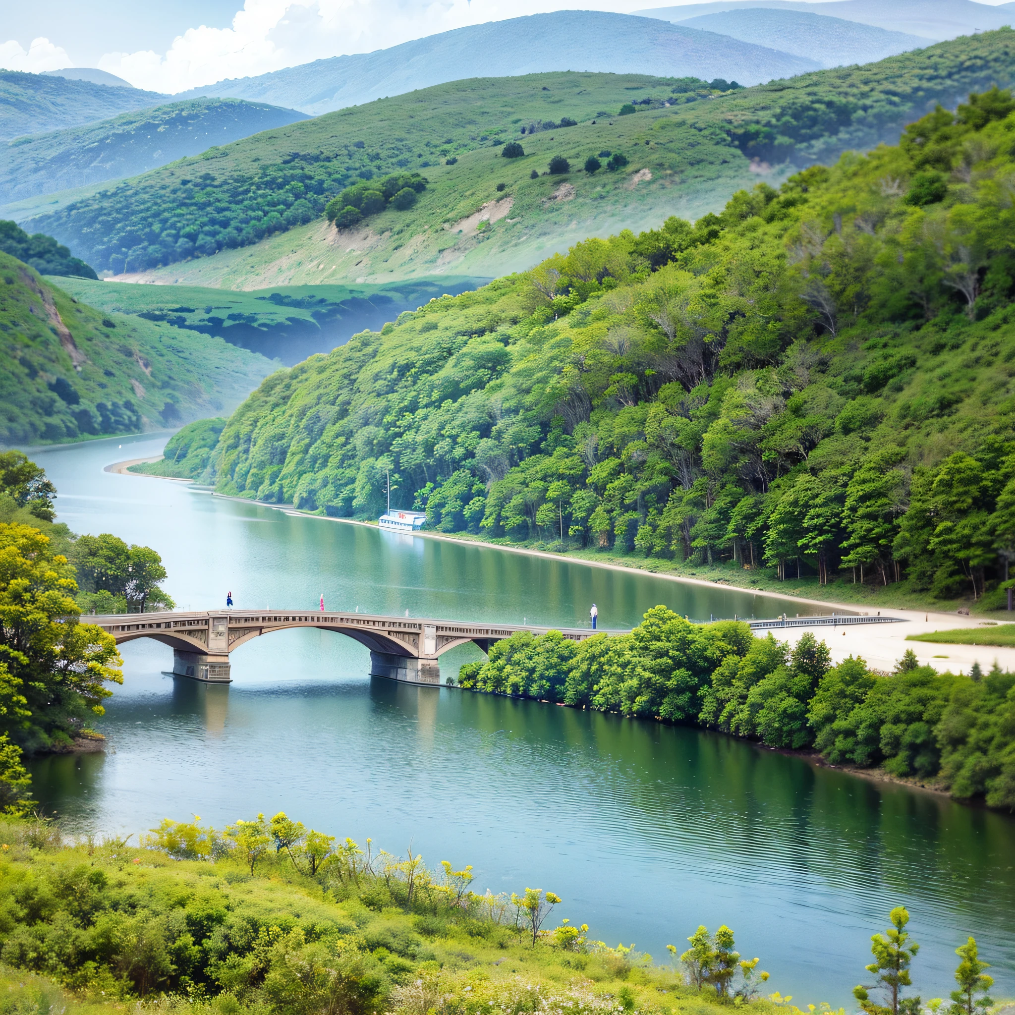 The most beautiful scenery around the river --auto --s2