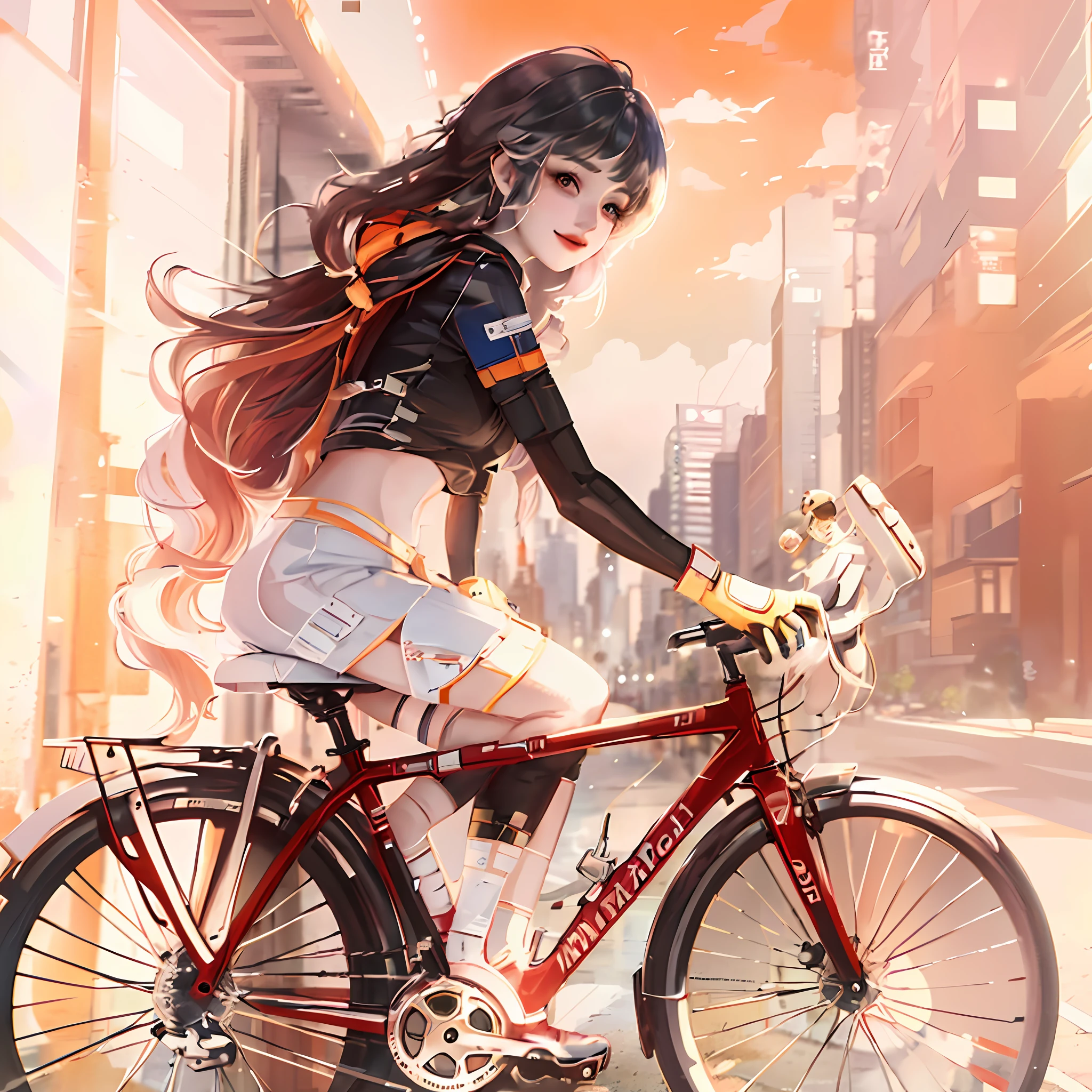 (courier:1.3),solo,1boy, street,Riding a bicycle,trends,quiet,Cheerfulness,(in surgery),Goods packagingrealistic color palette,flat color,light smile, shotadom, orange,Negative prompt: easynegative
Steps: 40, Sampler: DPM++ 2M Karras, CFG scale: 7.5, Seed: 3720690822, Size: 512x768
Model: revAnimated_v11, Denoising strength: 0.5, Clip skip: 2, ENSD: 31337, Hires upscale: 2, Hires upscaler: Latent (bicubic antialiased) --auto --s2