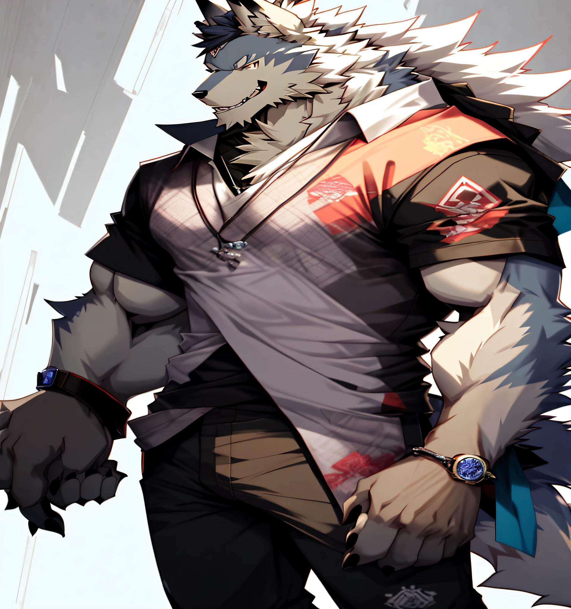 Anime characters shy werewolf, muscular werewolf, anthropomorphic wolf male, furry wolf, anthropomorphic wolf, anthropomorphic wolf, human wolf face, human art, muscular! white, wolf flsona, white fox anime, furry fleurona, --auto --s2